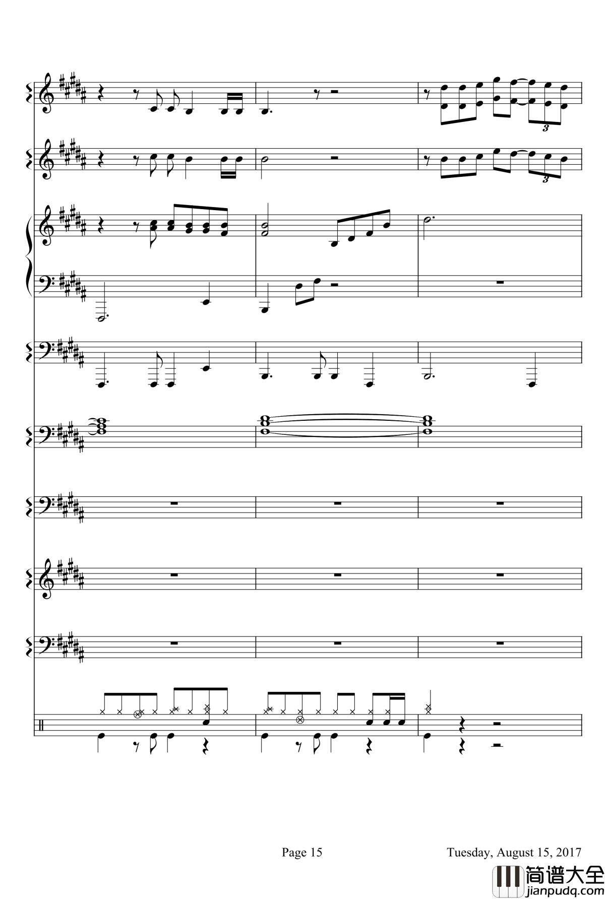 Je_t_aime_Mon_Amor钢琴谱_克莱德曼