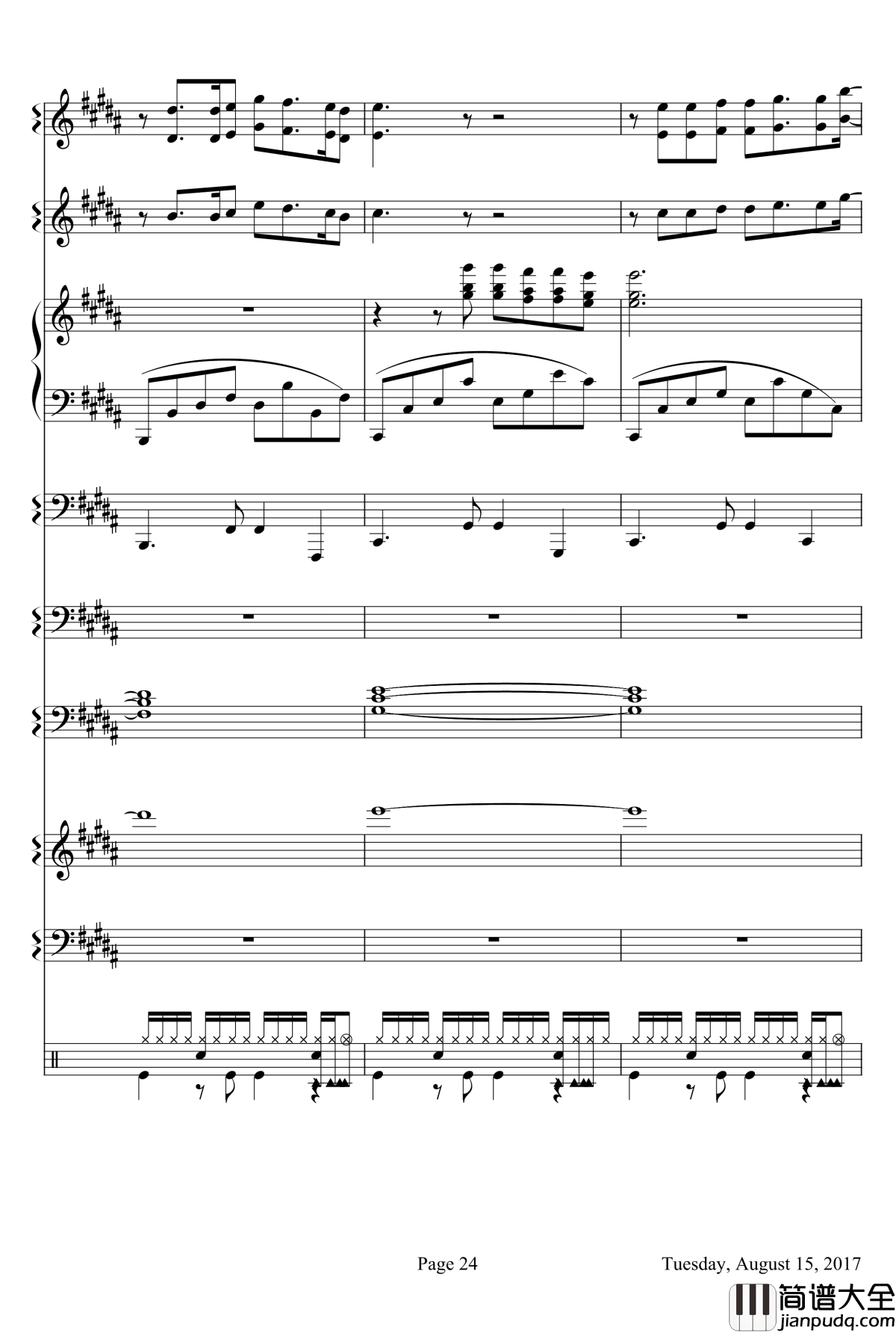 Je_t_aime_Mon_Amor钢琴谱_克莱德曼