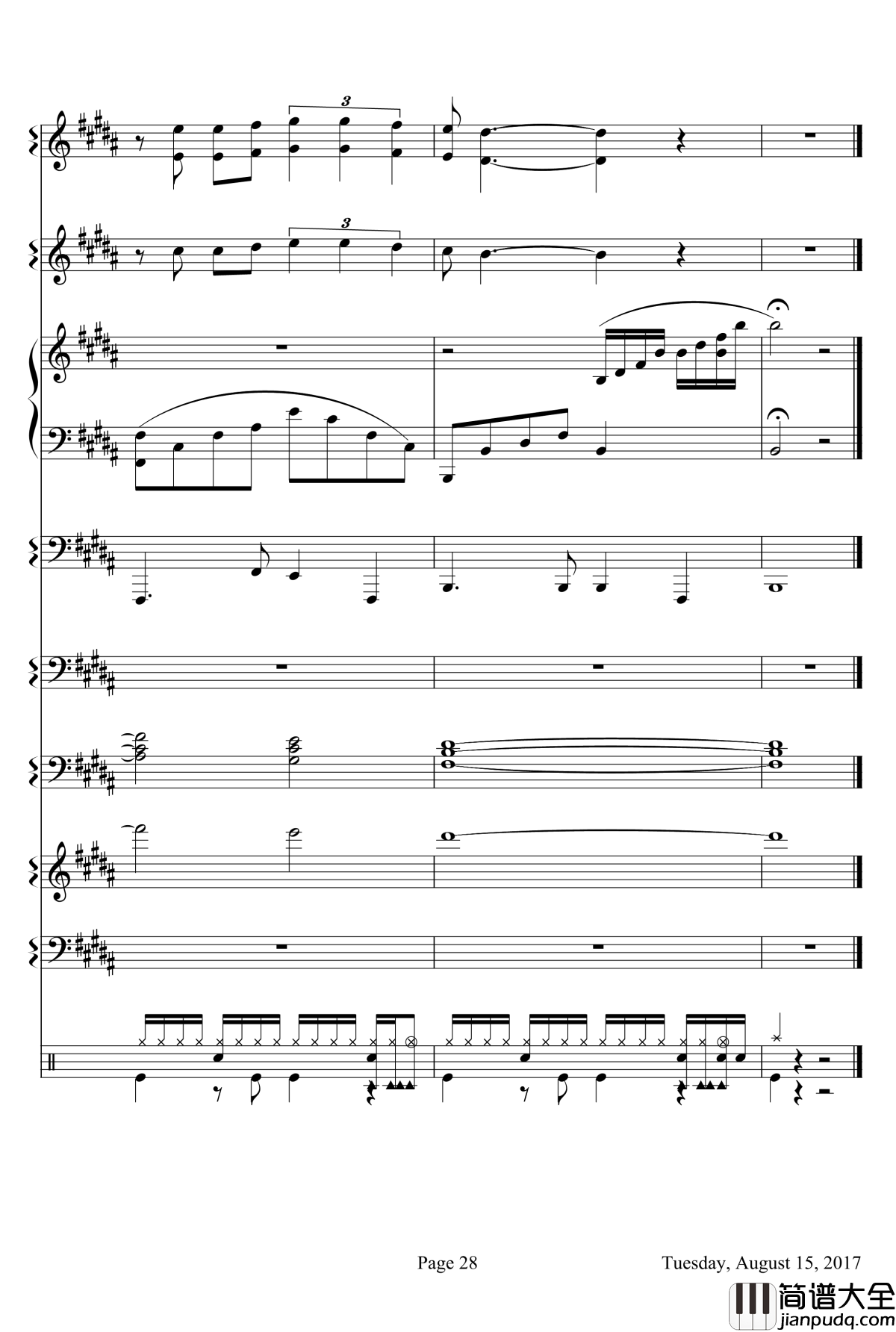 Je_t_aime_Mon_Amor钢琴谱_克莱德曼