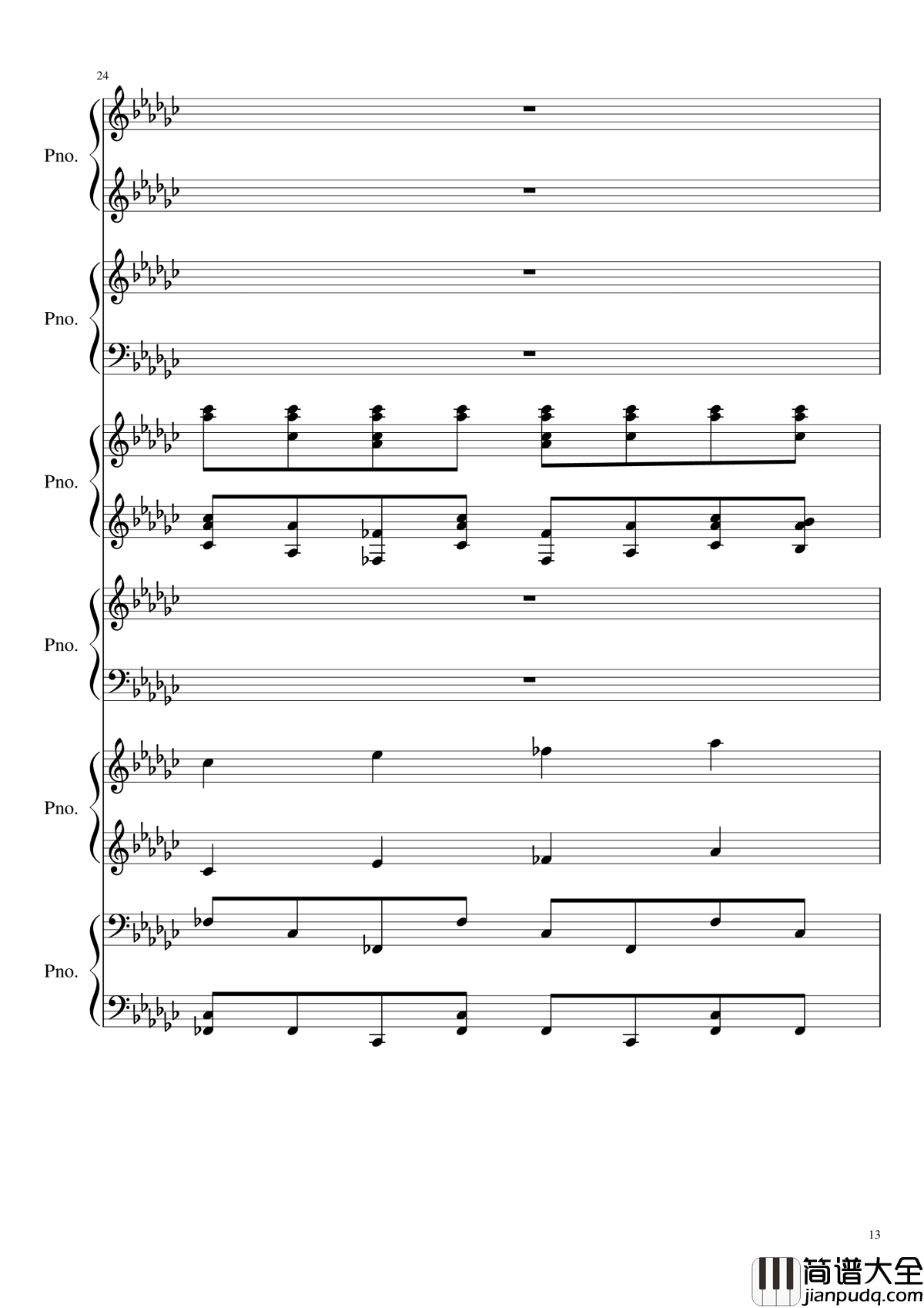 圆周率钢琴谱_黑化_圆周率