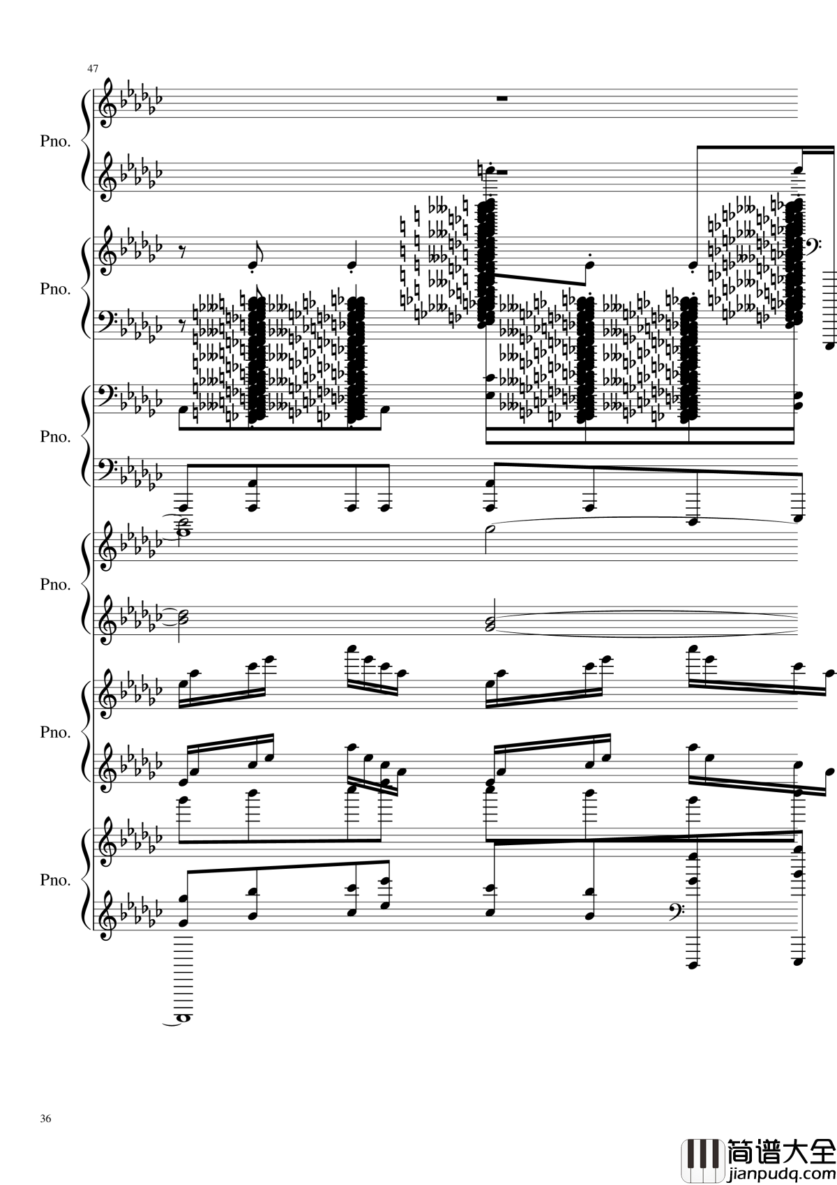 圆周率钢琴谱_黑化_圆周率