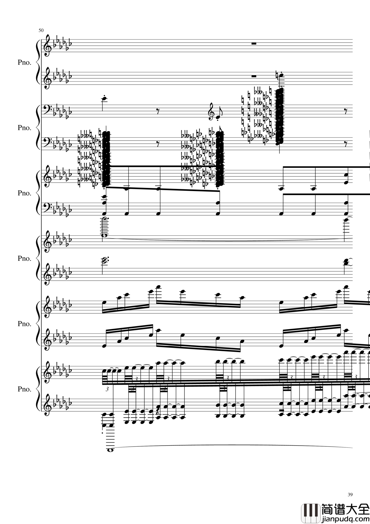 圆周率钢琴谱_黑化_圆周率