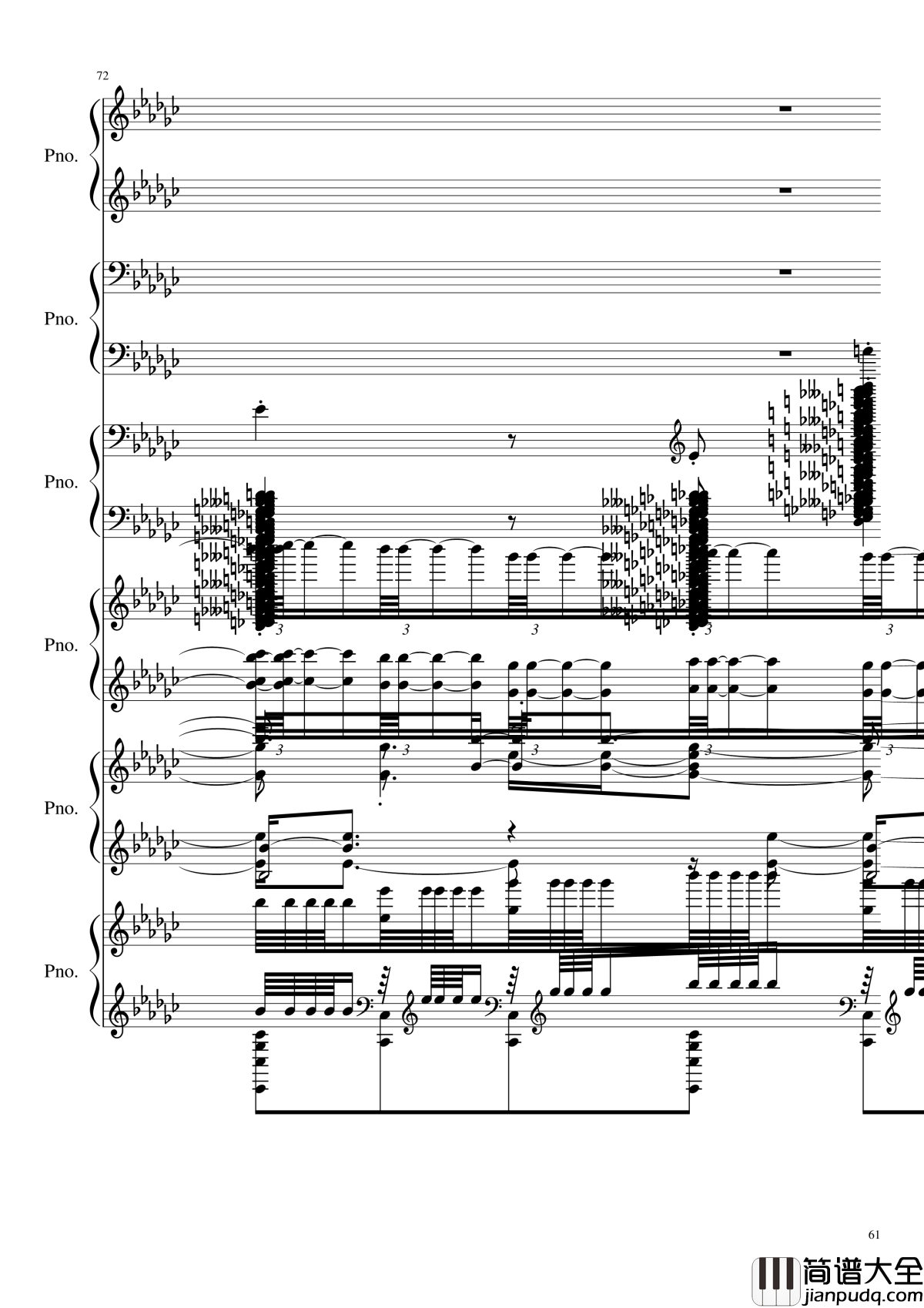 圆周率钢琴谱_黑化_圆周率