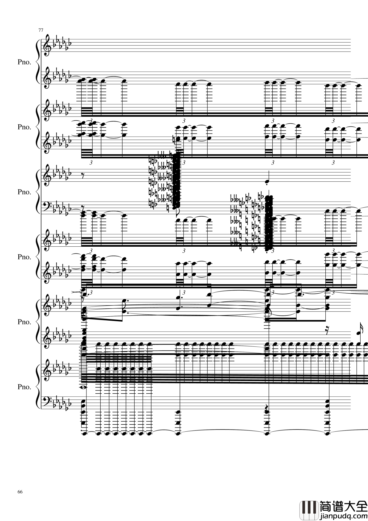 圆周率钢琴谱_黑化_圆周率