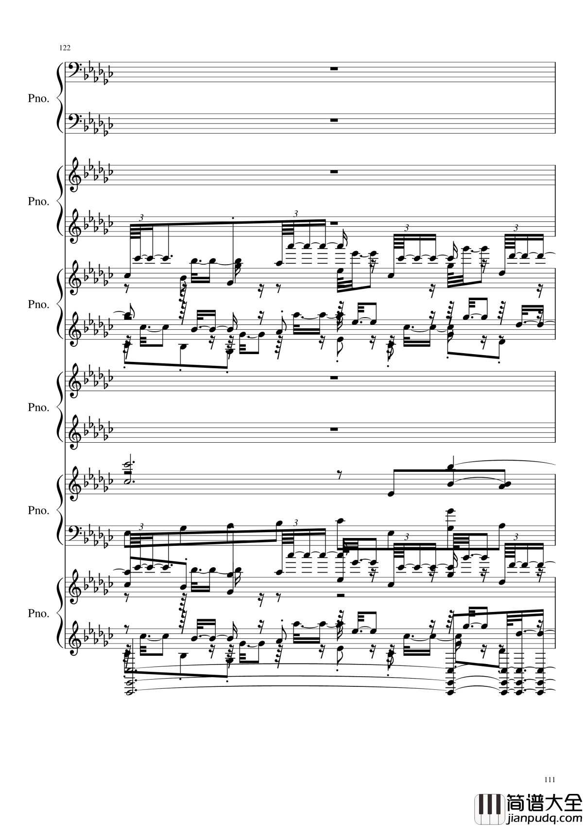圆周率钢琴谱_黑化_圆周率