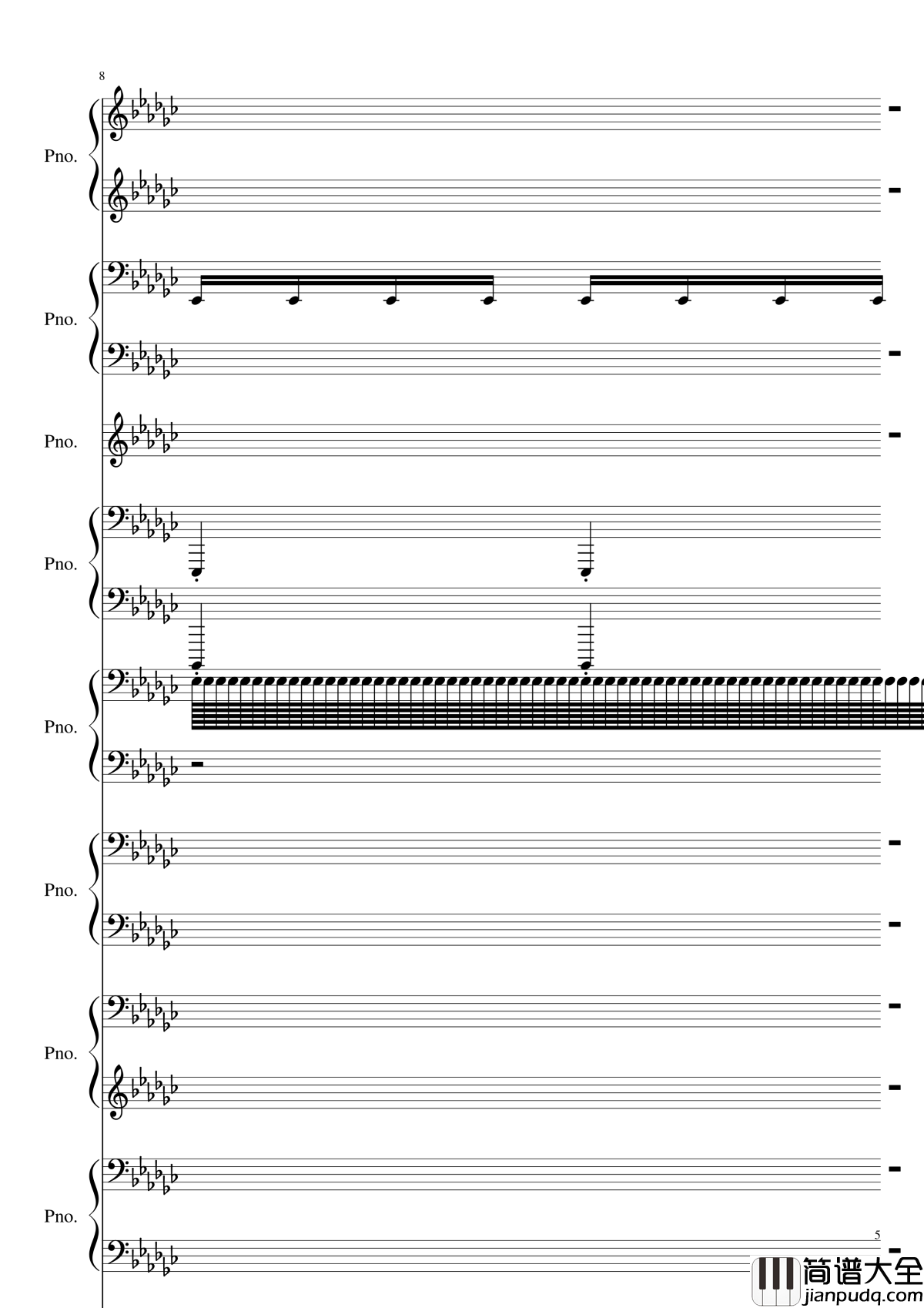 Bad_Apple!!!钢琴谱_黑化