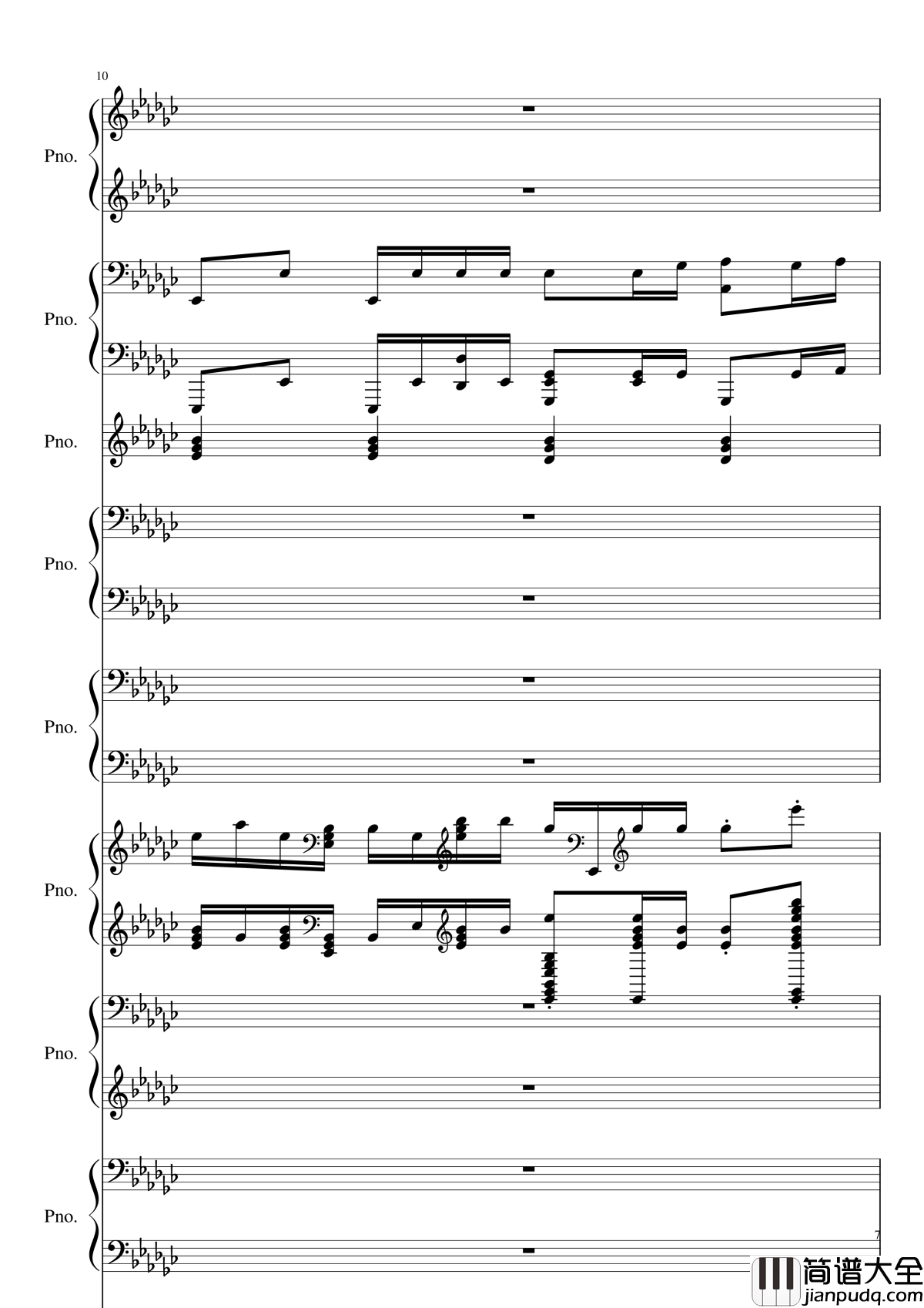 Bad_Apple!!!钢琴谱_黑化