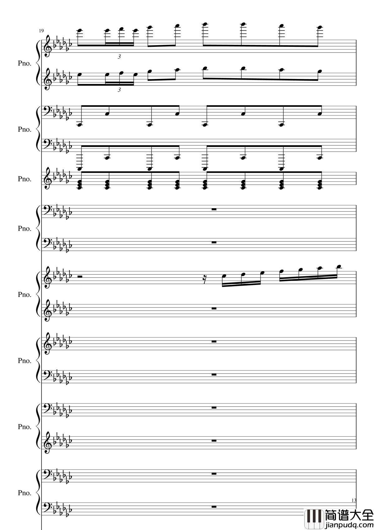 Bad_Apple!!!钢琴谱_黑化