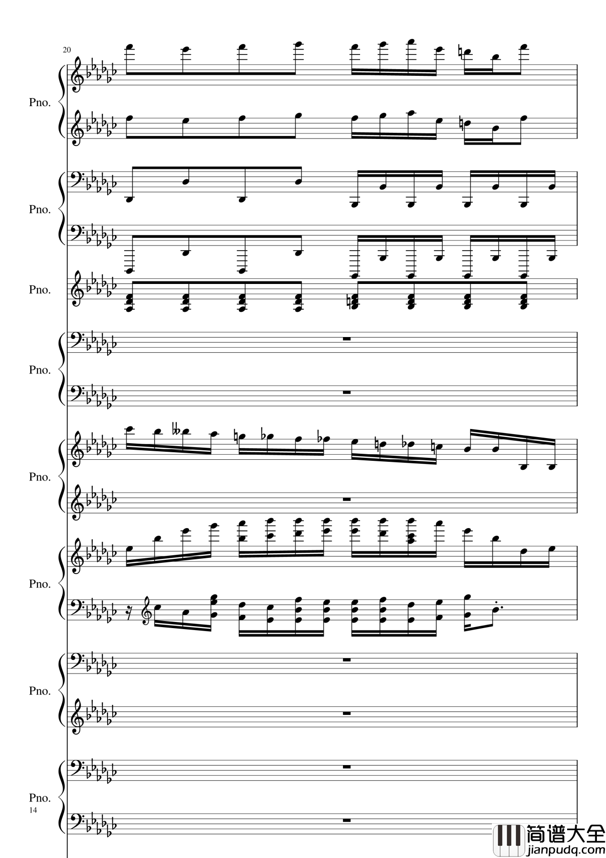 Bad_Apple!!!钢琴谱_黑化