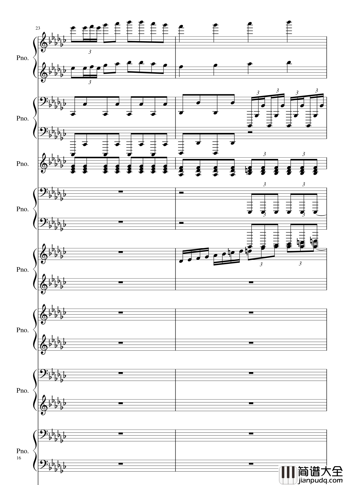 Bad_Apple!!!钢琴谱_黑化