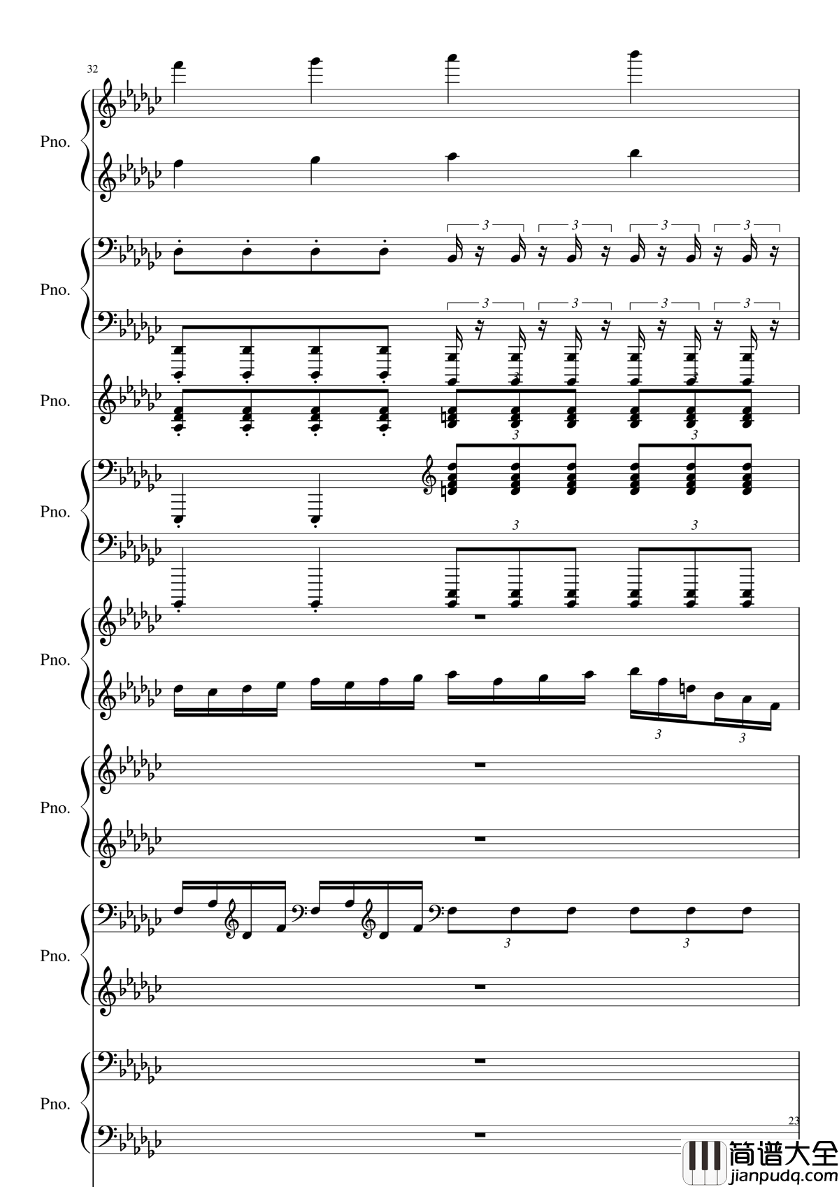 Bad_Apple!!!钢琴谱_黑化