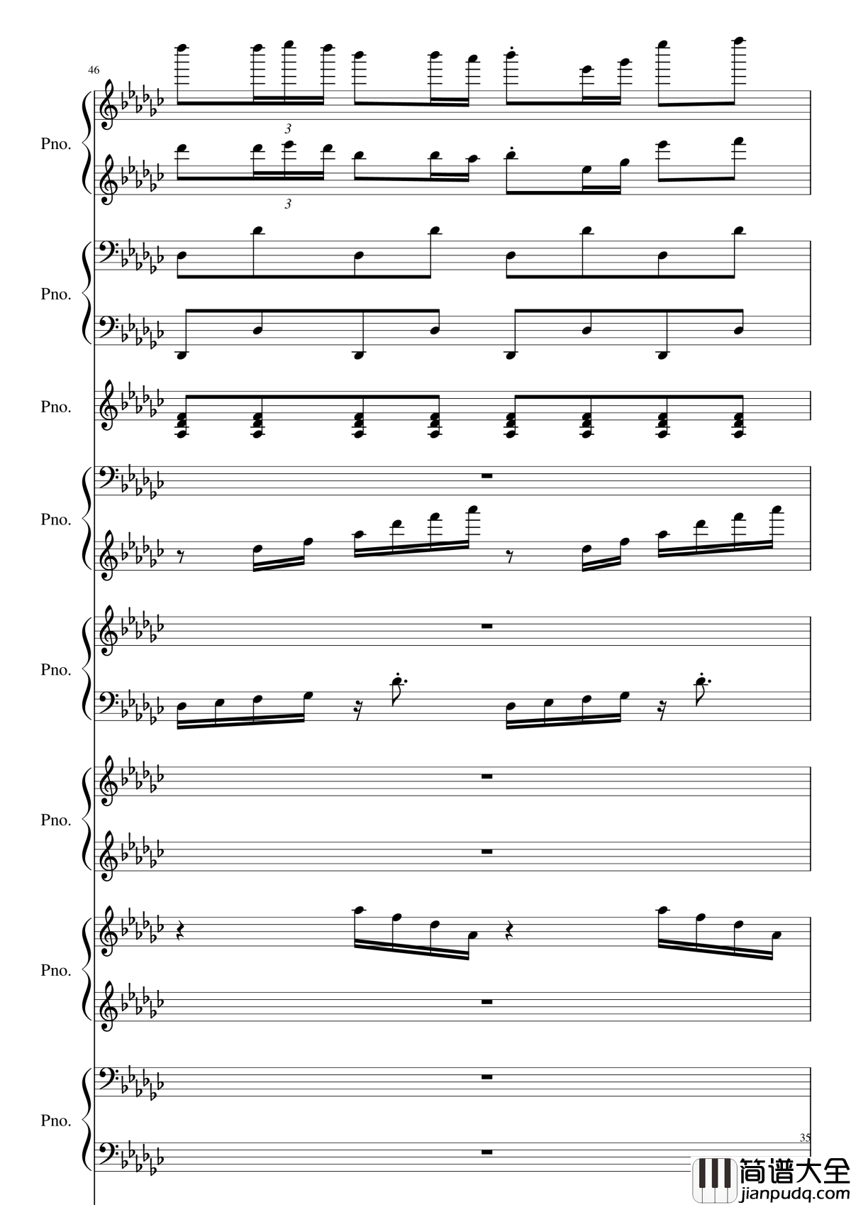 Bad_Apple!!!钢琴谱_黑化