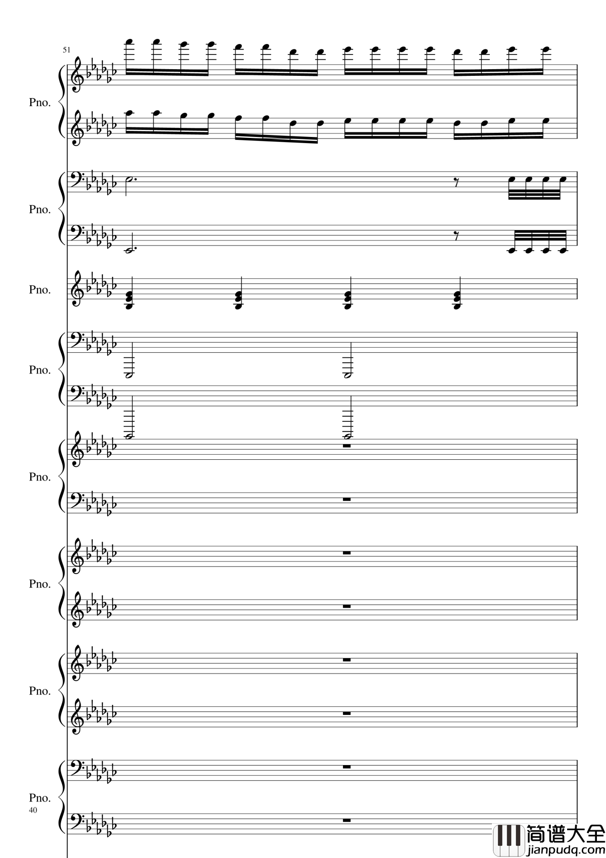 Bad_Apple!!!钢琴谱_黑化