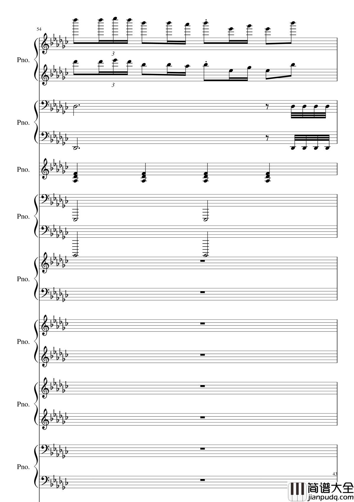 Bad_Apple!!!钢琴谱_黑化