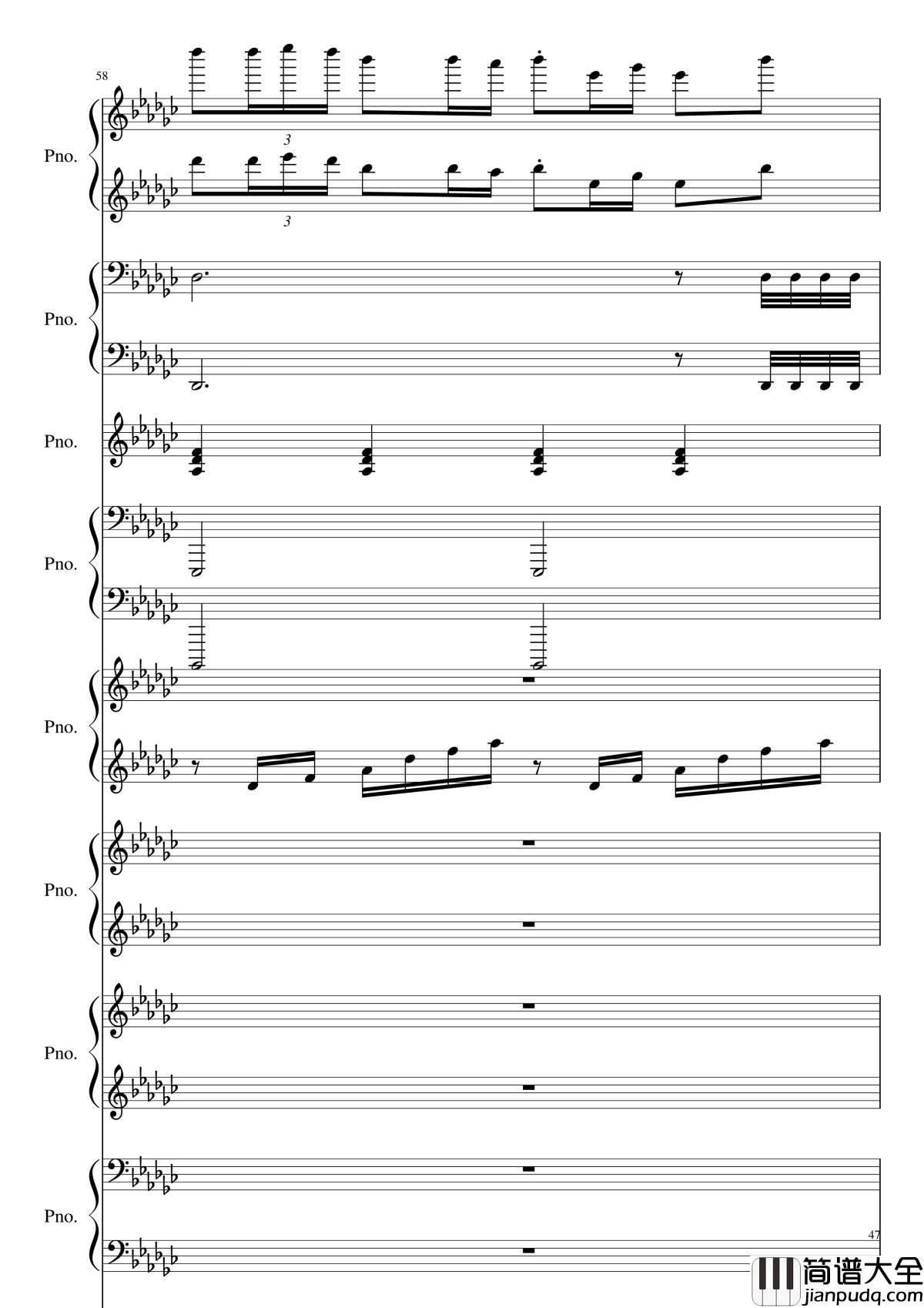 Bad_Apple!!!钢琴谱_黑化