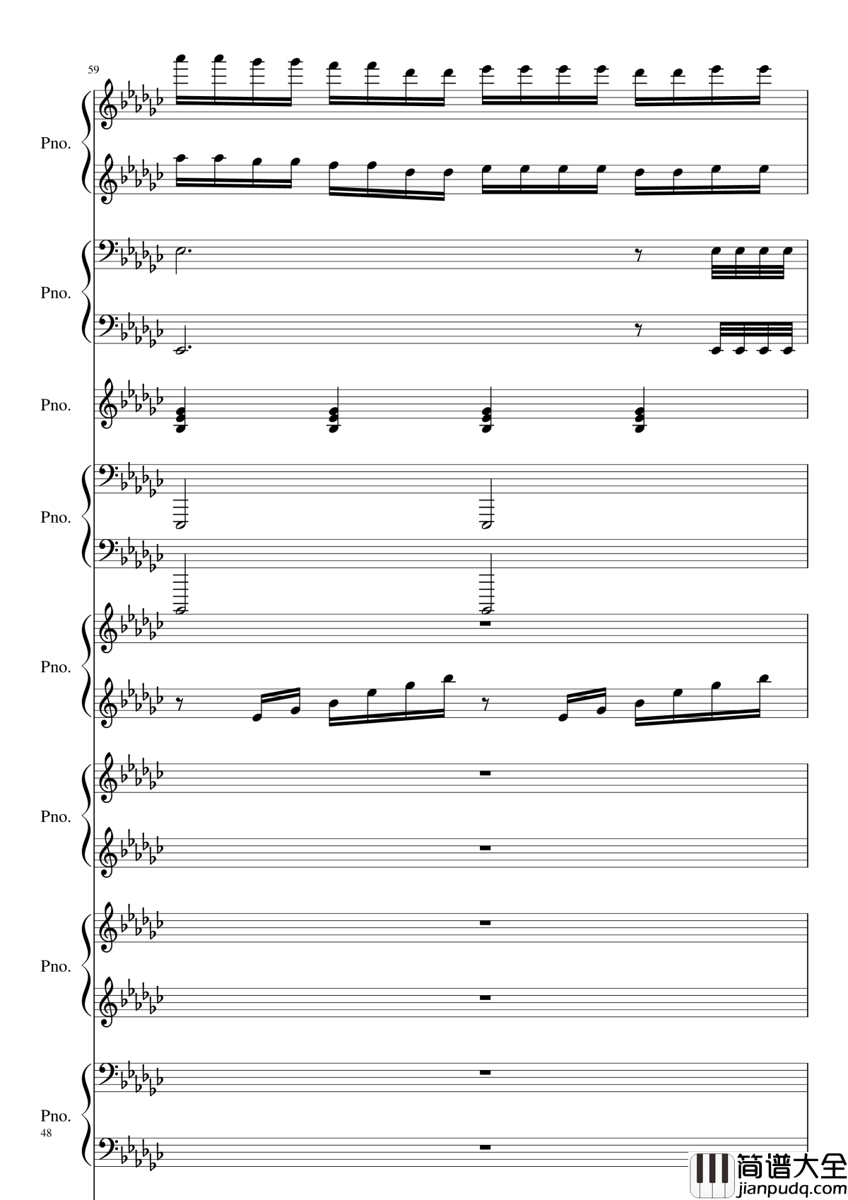 Bad_Apple!!!钢琴谱_黑化