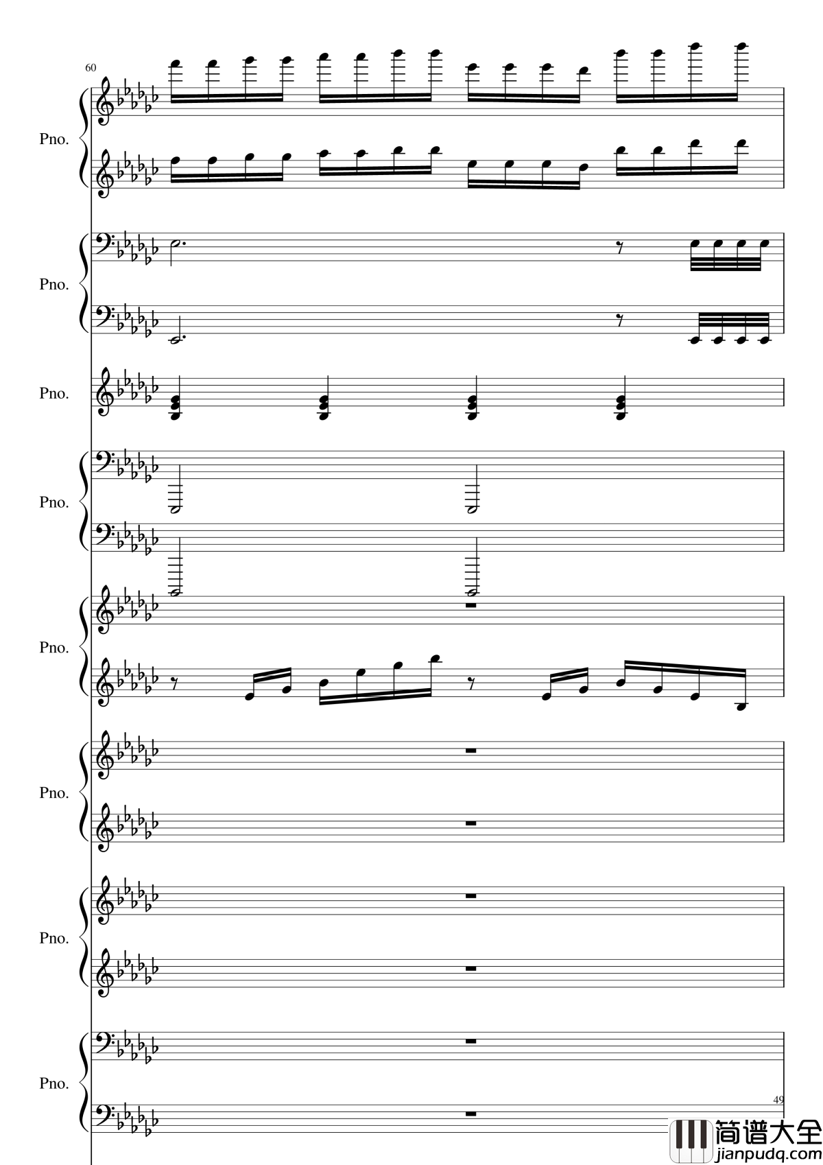 Bad_Apple!!!钢琴谱_黑化