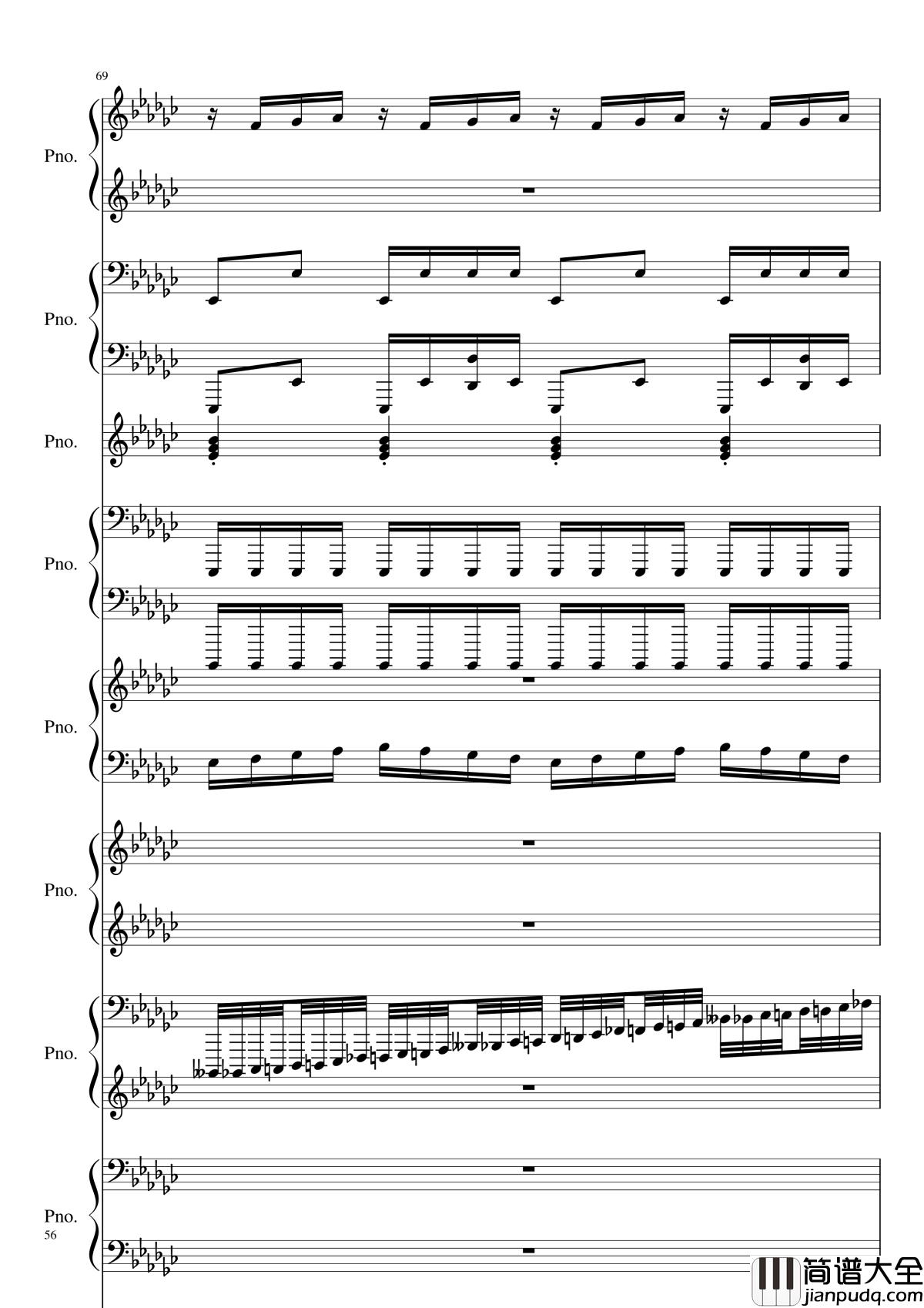 Bad_Apple!!!钢琴谱_黑化