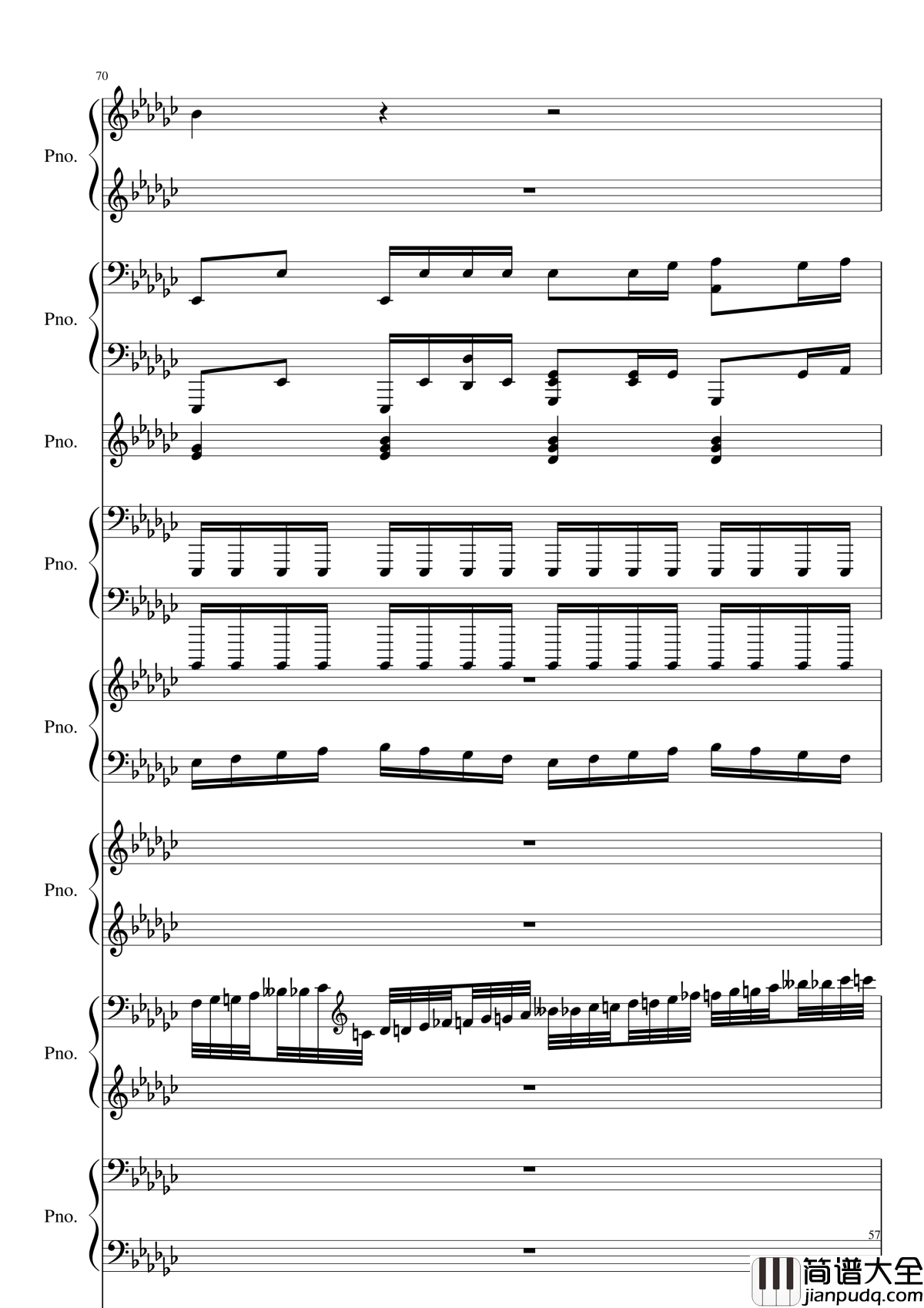 Bad_Apple!!!钢琴谱_黑化