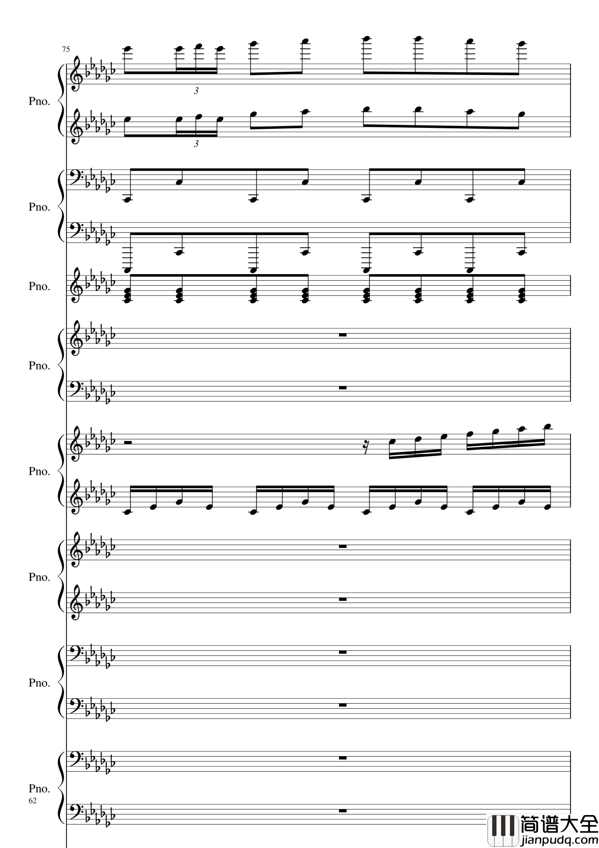 Bad_Apple!!!钢琴谱_黑化