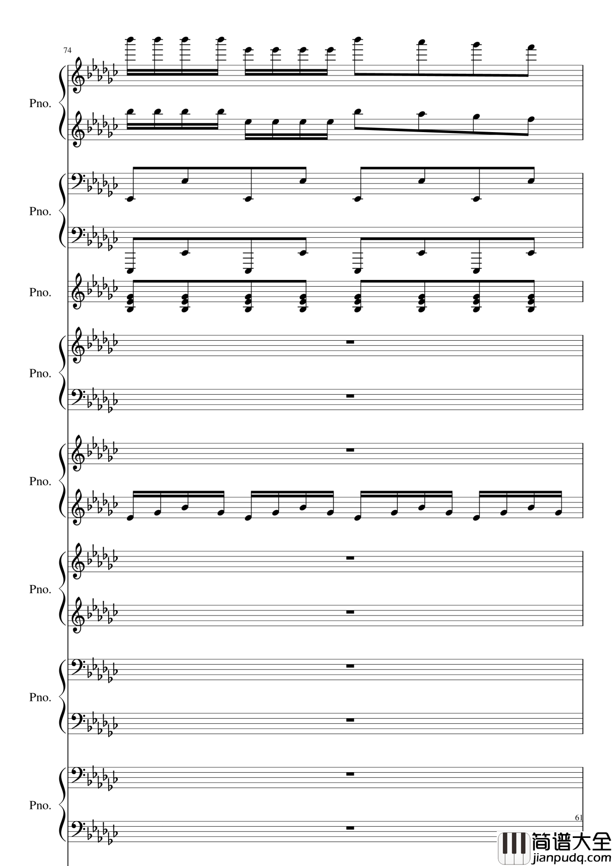 Bad_Apple!!!钢琴谱_黑化