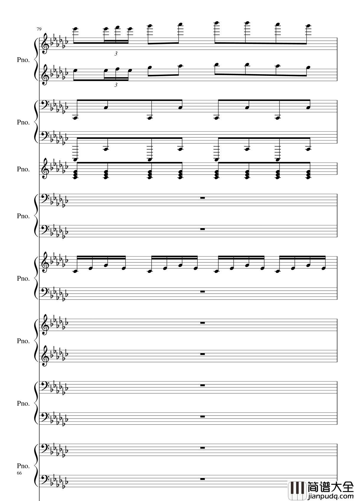 Bad_Apple!!!钢琴谱_黑化