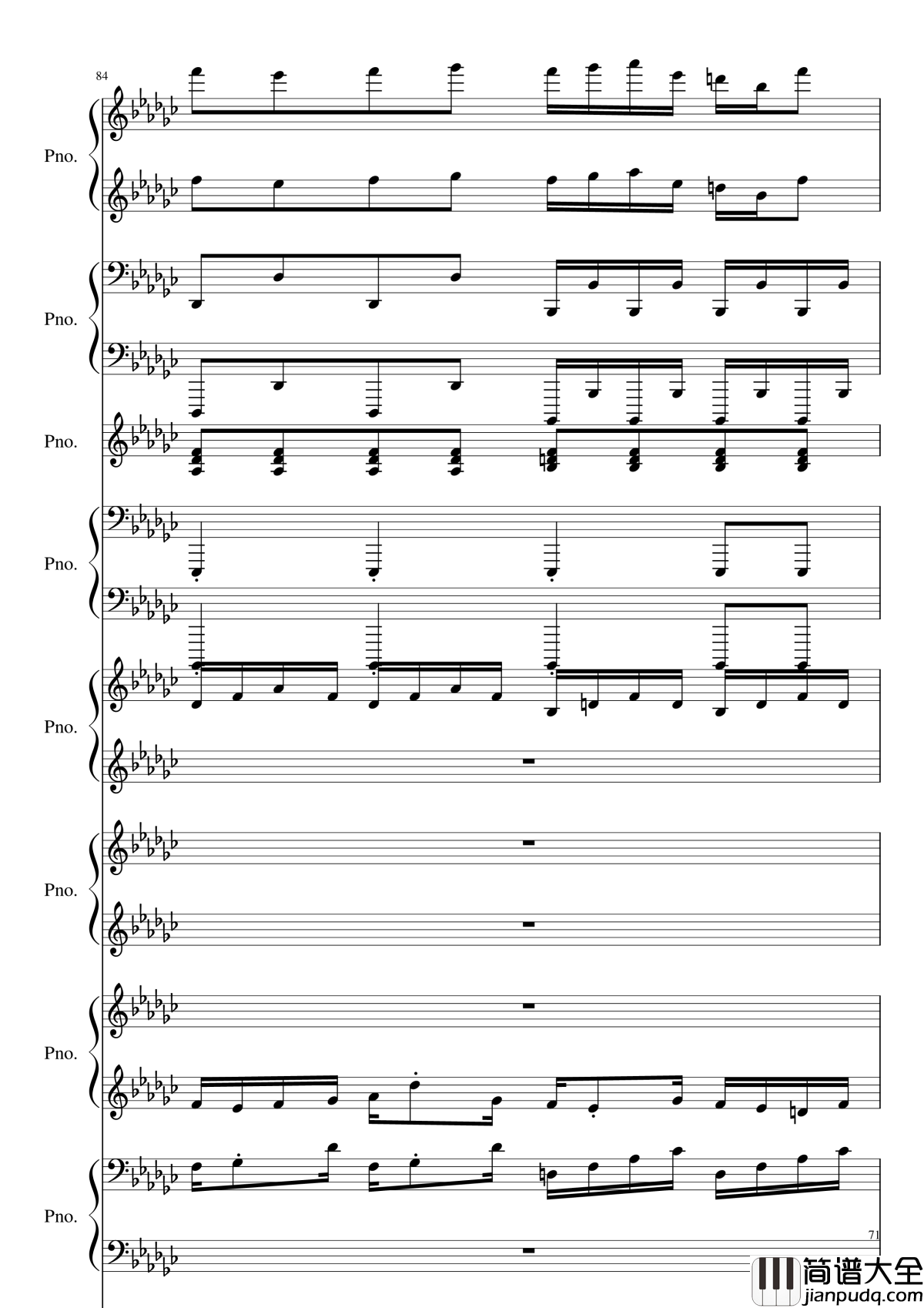 Bad_Apple!!!钢琴谱_黑化