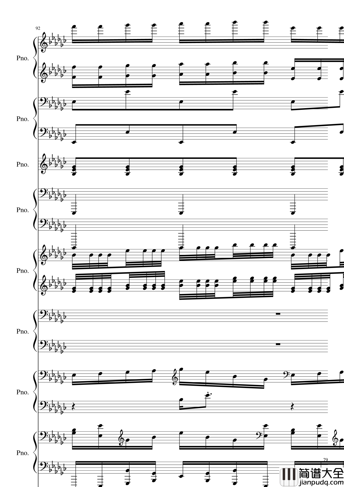 Bad_Apple!!!钢琴谱_黑化