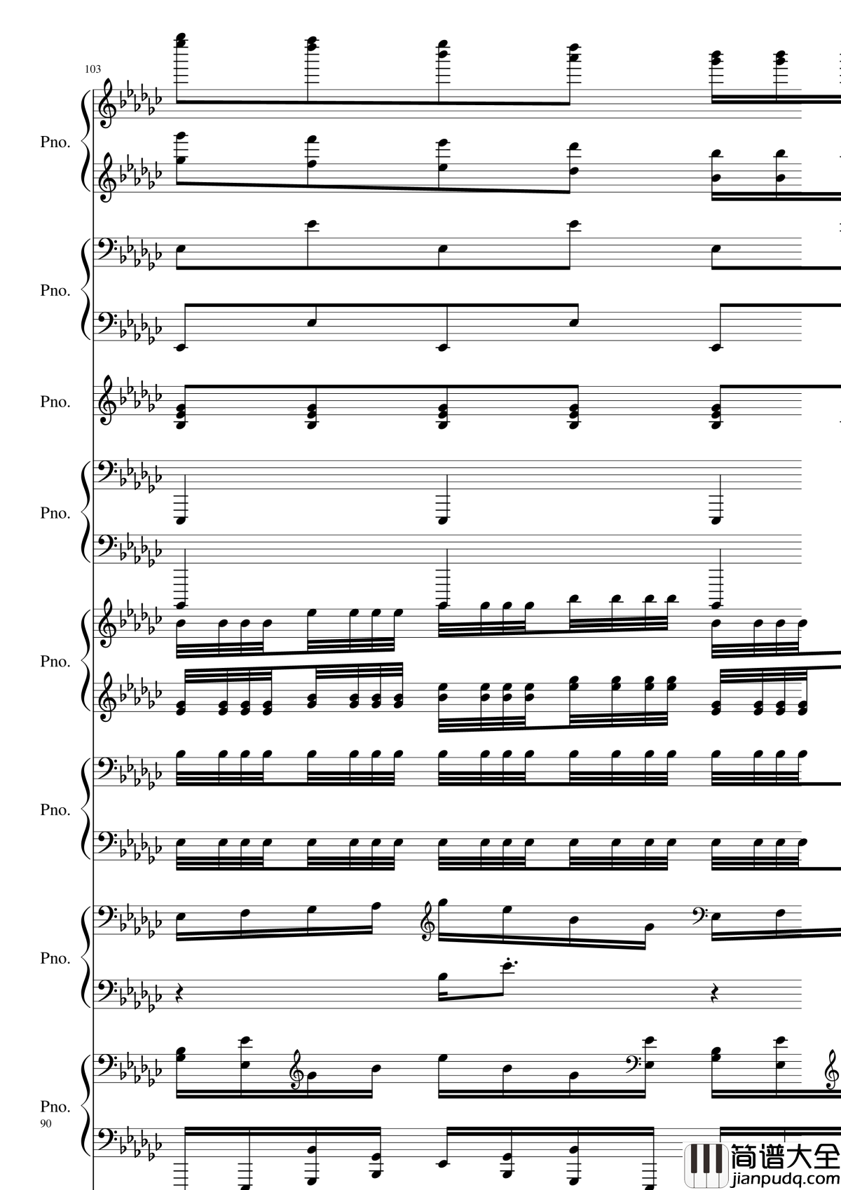 Bad_Apple!!!钢琴谱_黑化