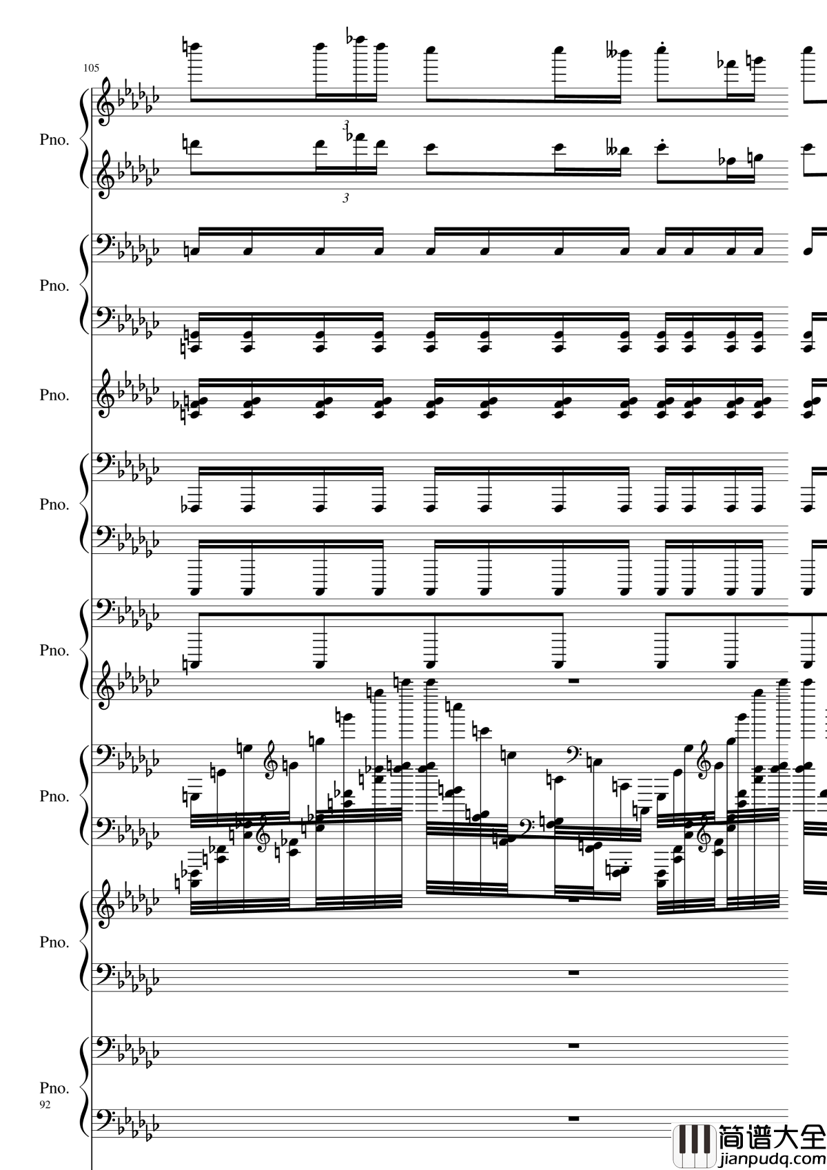 Bad_Apple!!!钢琴谱_黑化