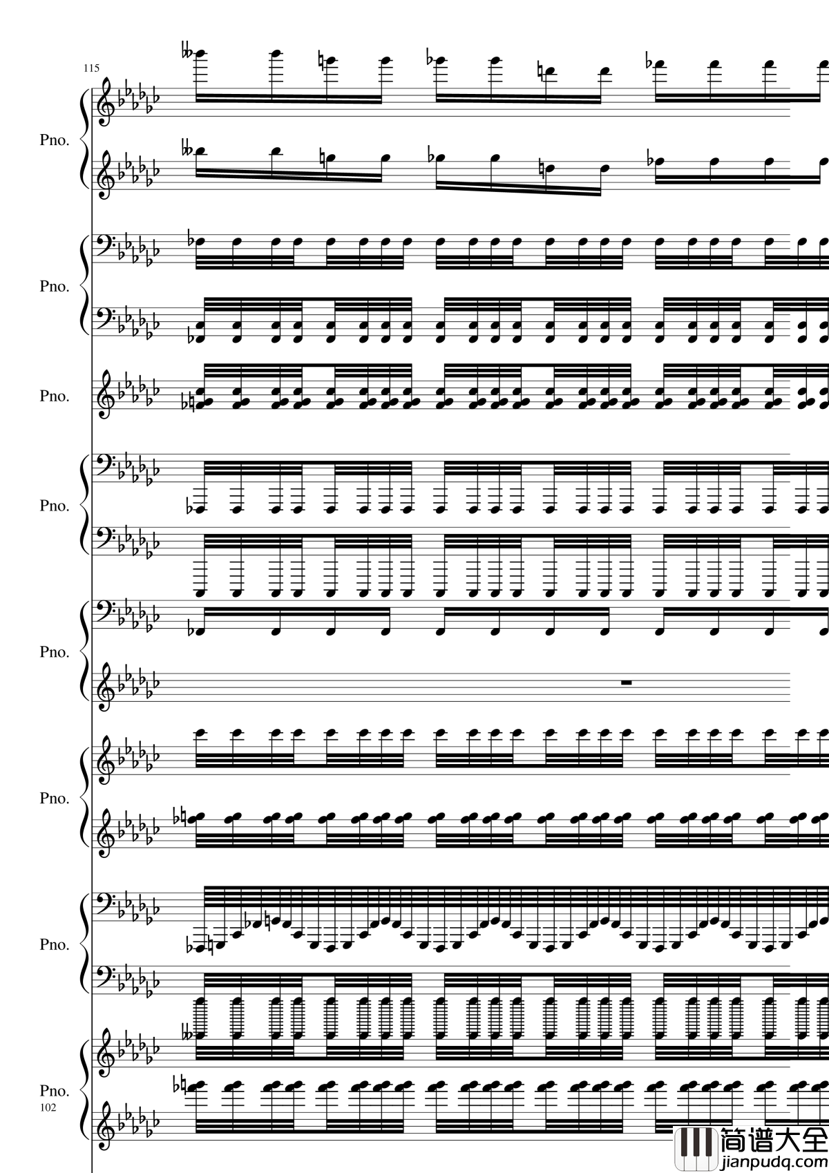 Bad_Apple!!!钢琴谱_黑化