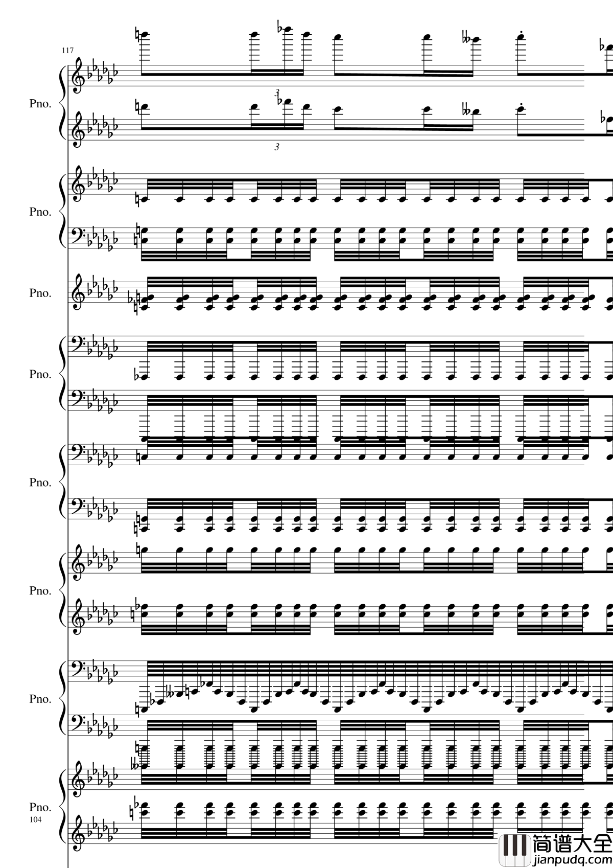 Bad_Apple!!!钢琴谱_黑化