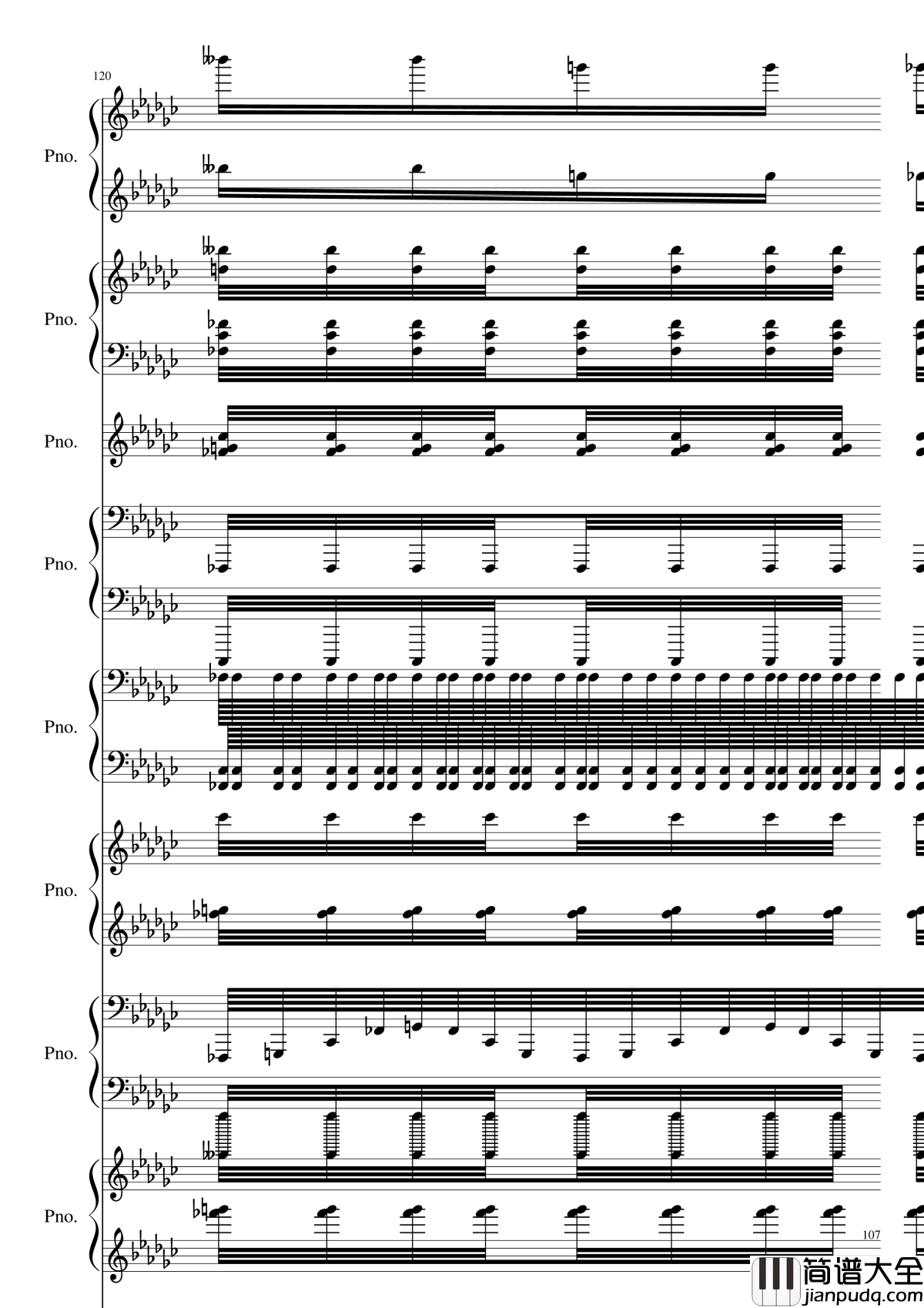 Bad_Apple!!!钢琴谱_黑化