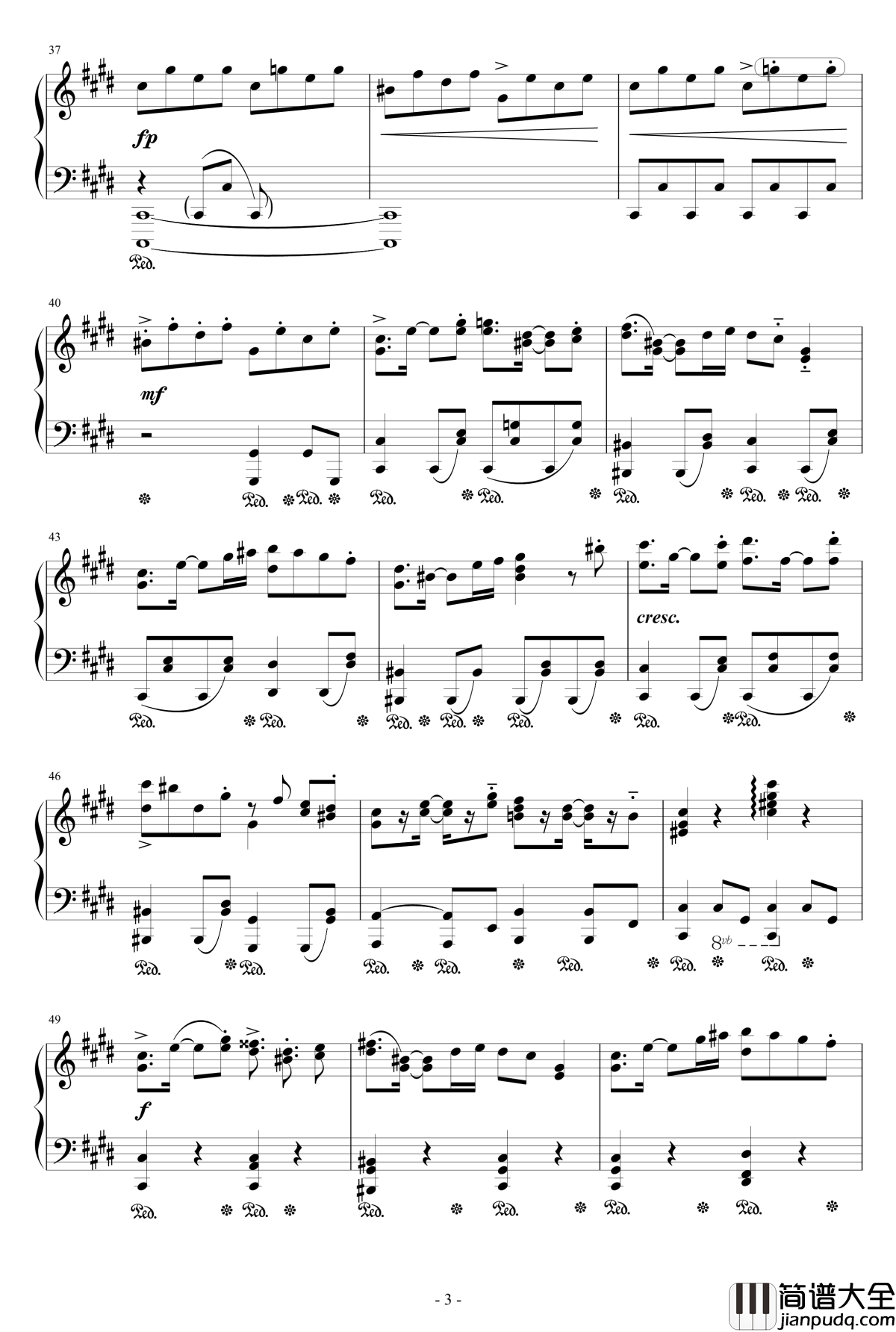 雅钢琴谱_魔法师之夜_触手猴_幻想游戏