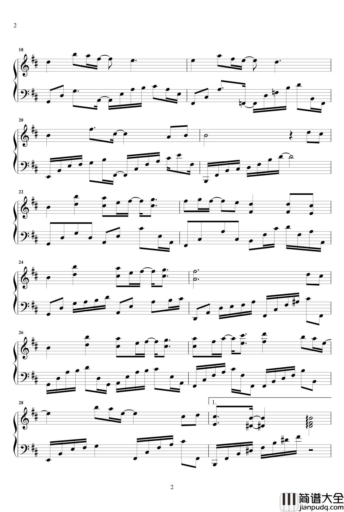 九张机钢琴谱_原声独奏版_叶炫清