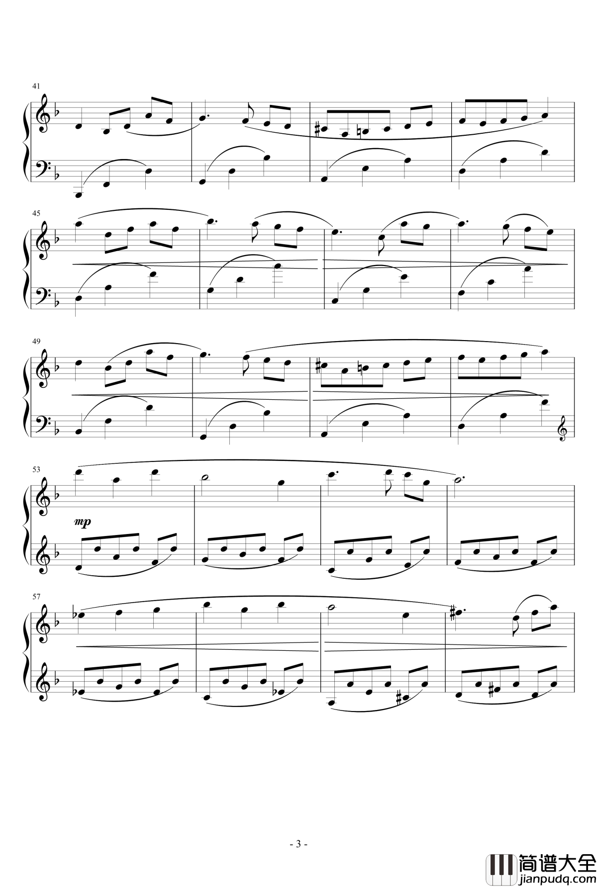 PROMENADE_DANS_LES_BOIS钢琴谱_克莱德曼