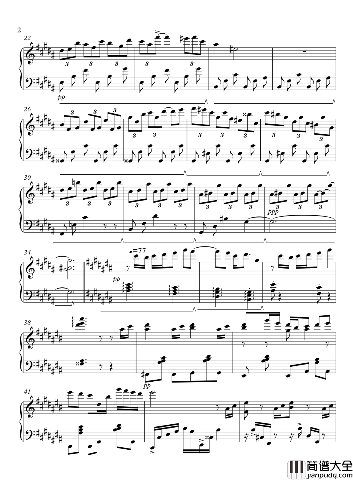 雪花钢琴谱_sherryliu1107