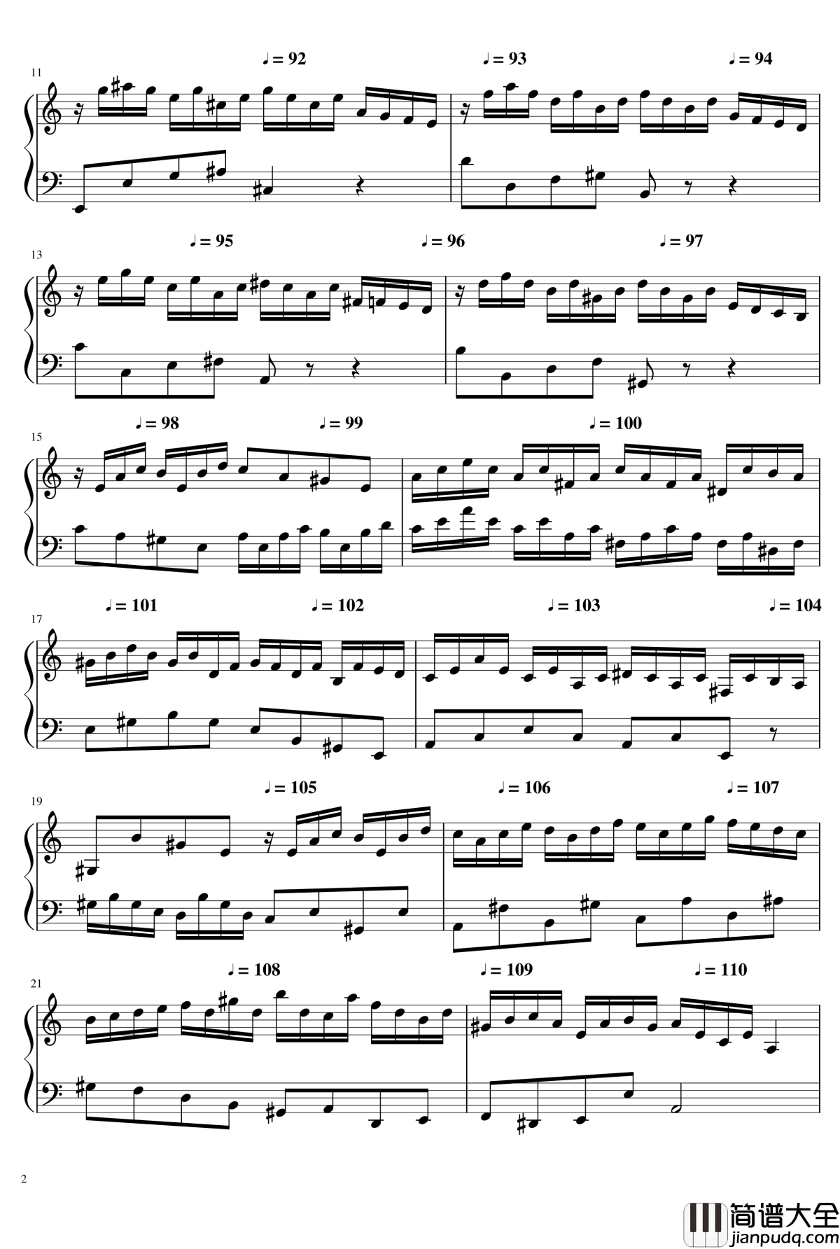 高手赛钢琴谱_钢琴块2