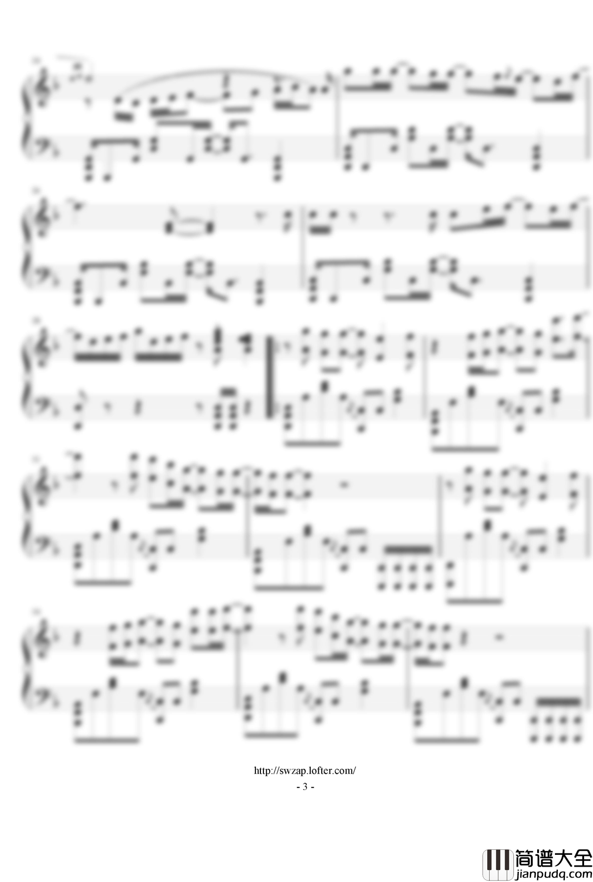 Signal钢琴谱__91Days_OP_北嶋徹_TK_from_凛として時雨__