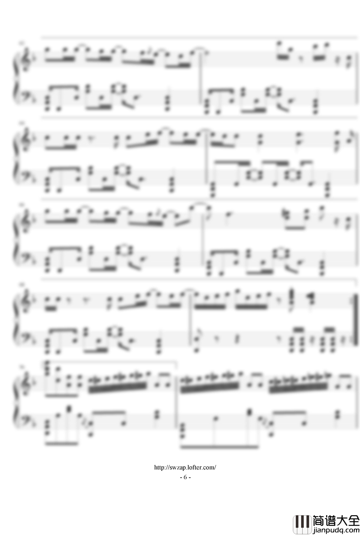 Signal钢琴谱__91Days_OP_北嶋徹_TK_from_凛として時雨__