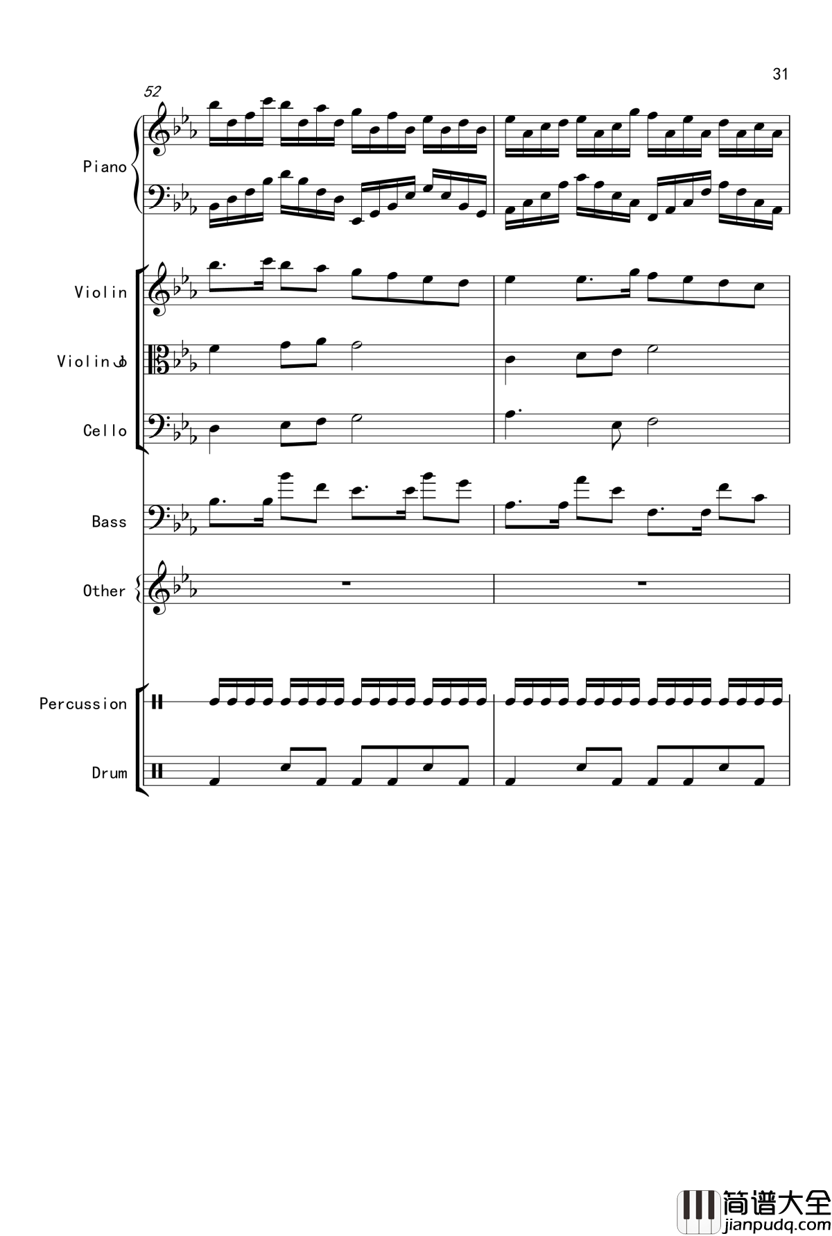 克罗地亚舞曲钢琴谱_Croatian_Rhapsody_马克西姆_Maksim·Mrvica