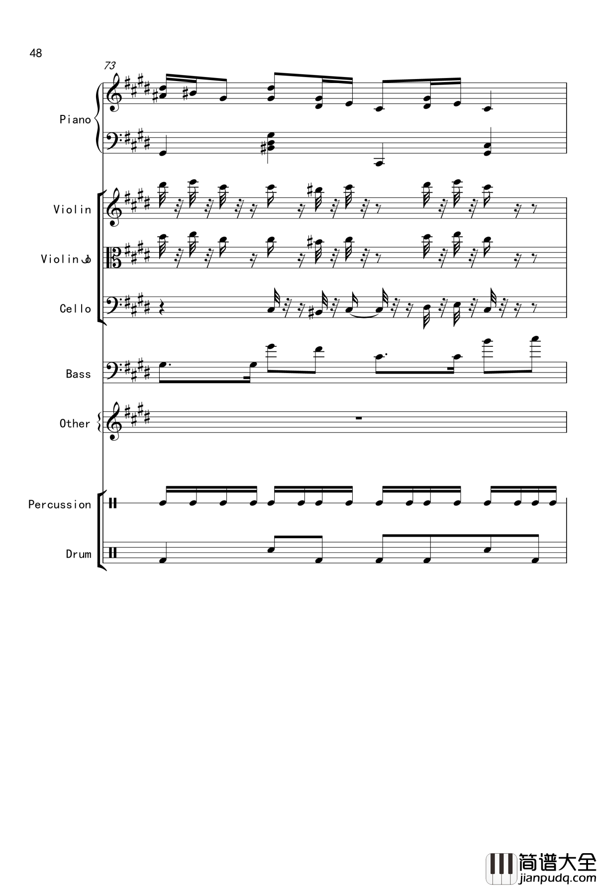 克罗地亚舞曲钢琴谱_Croatian_Rhapsody_马克西姆_Maksim·Mrvica