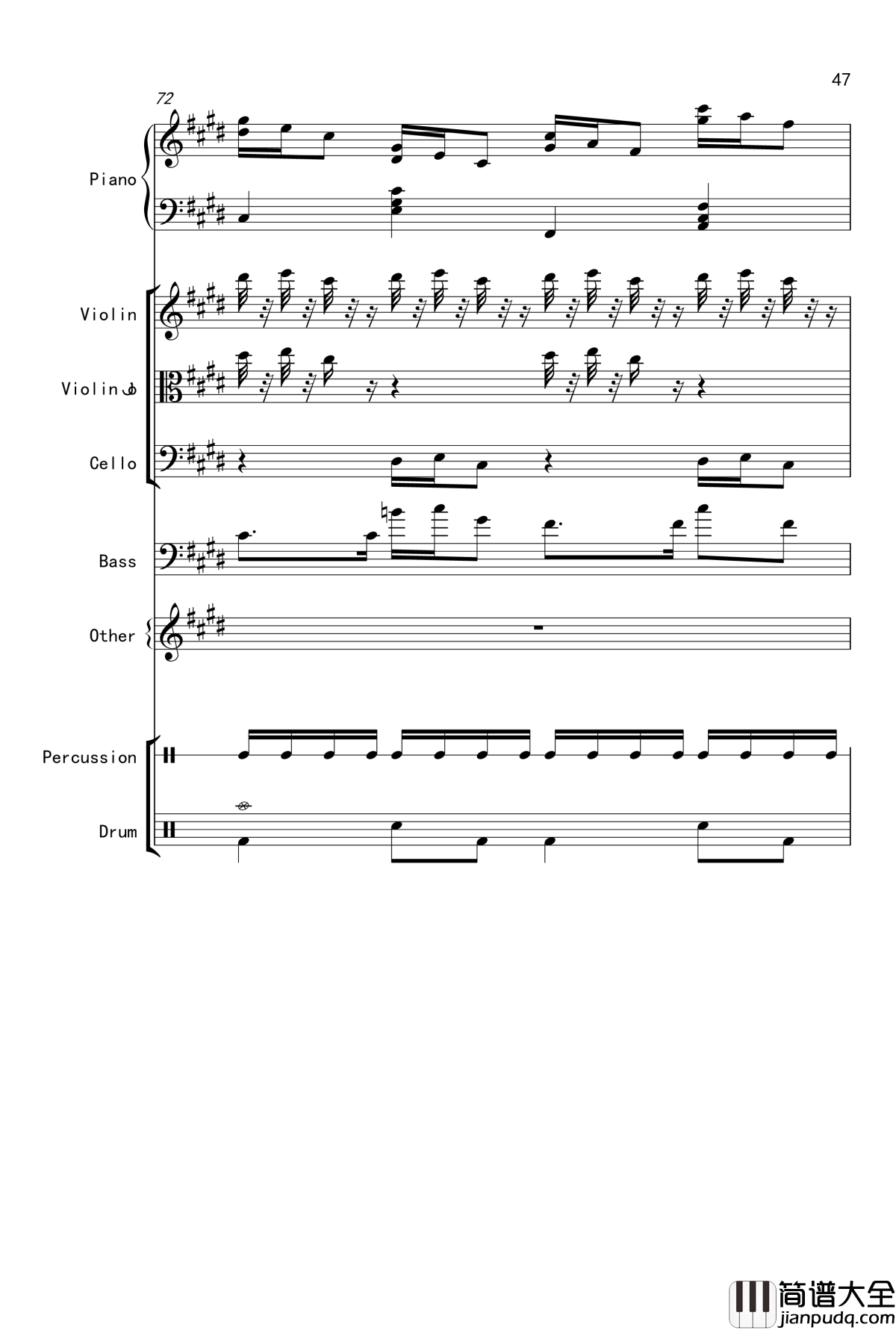 克罗地亚舞曲钢琴谱_Croatian_Rhapsody_马克西姆_Maksim·Mrvica