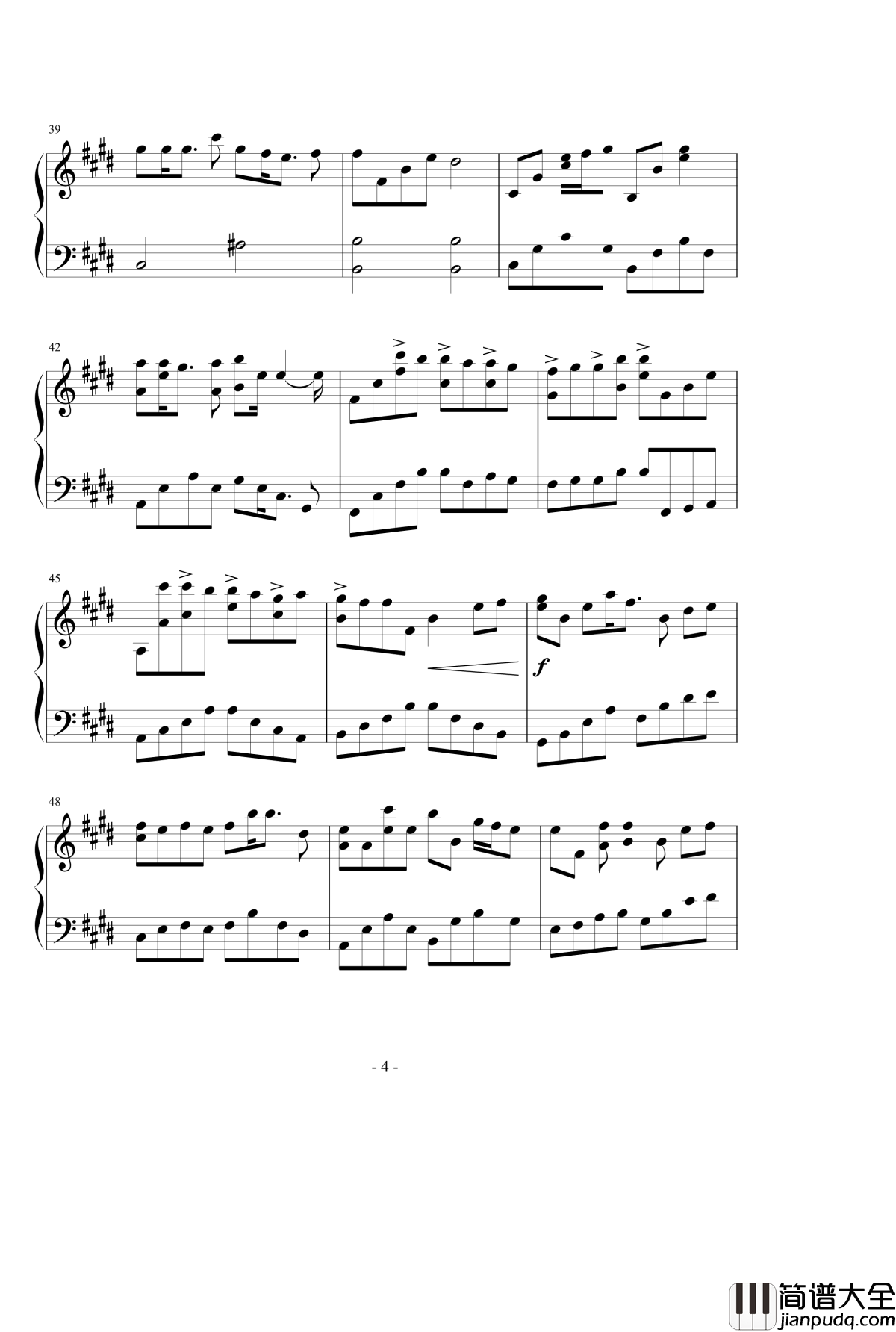 帰るから钢琴谱_[天降之物f_ED_]_天降之物