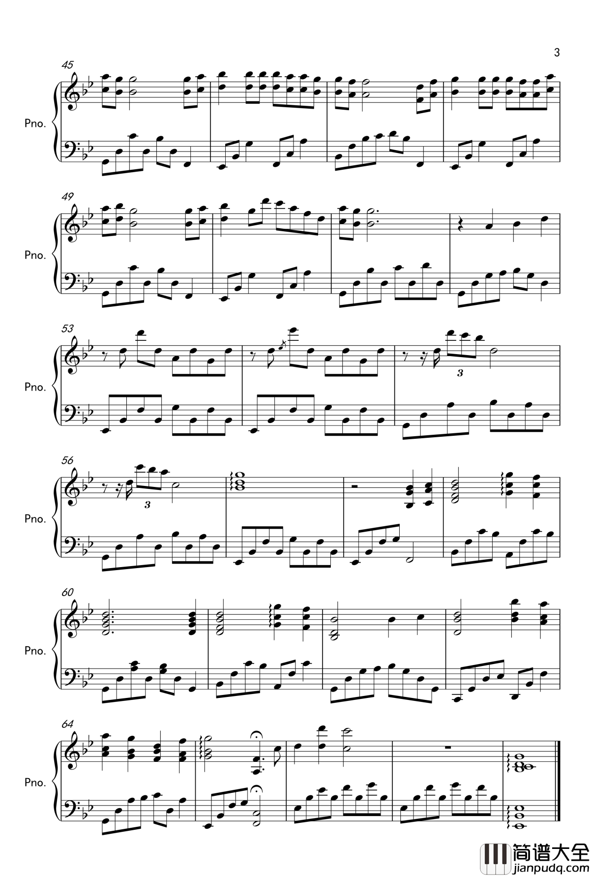 1945钢琴谱_骆集益