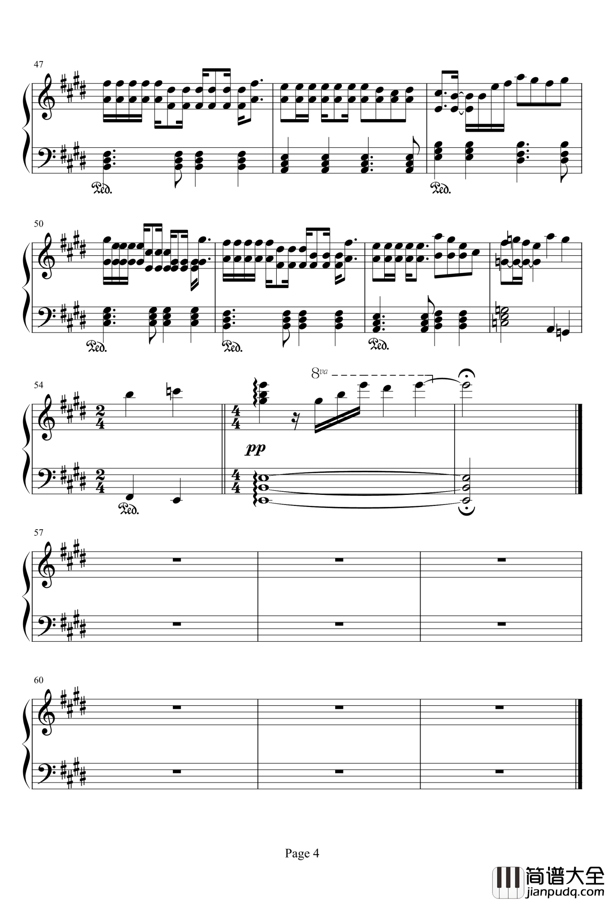 爱如潮水钢琴谱_克莱德曼