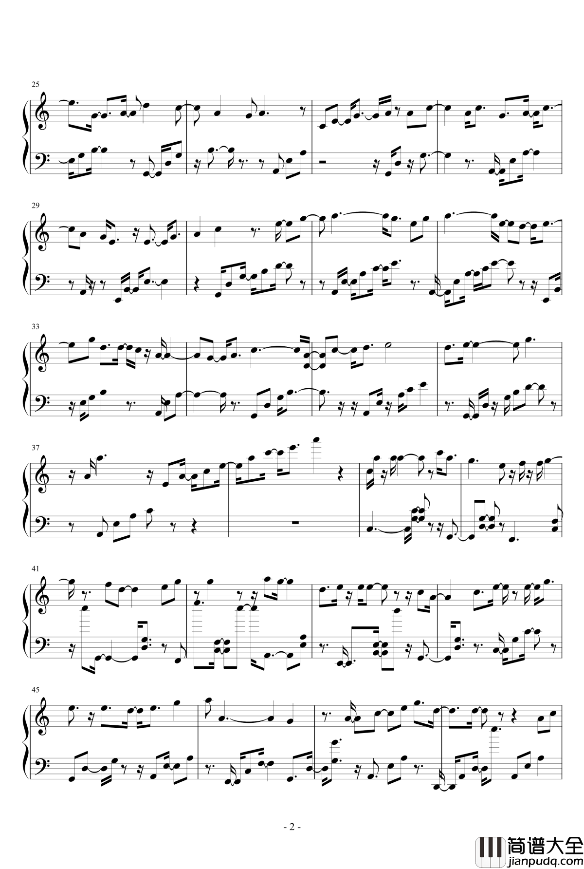 非我愿钢琴谱_洪宇辰