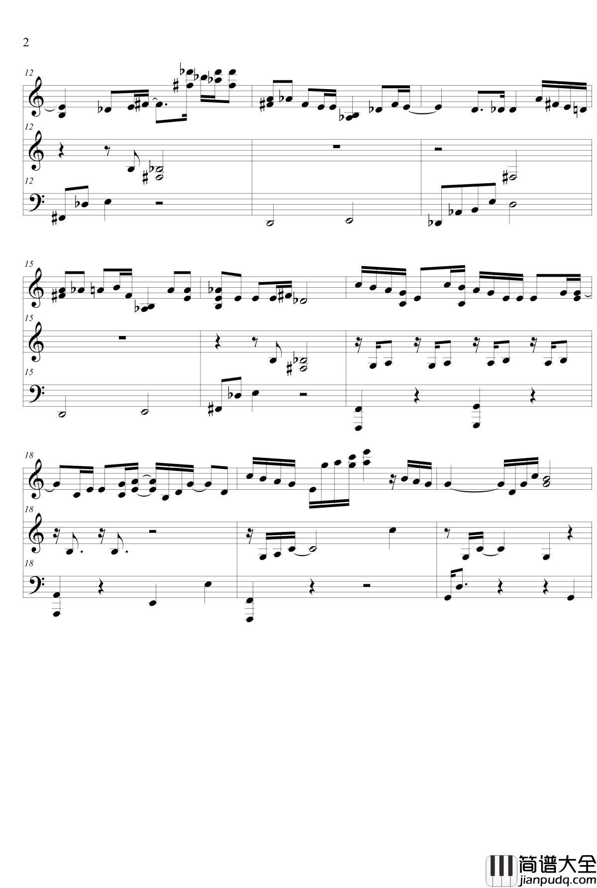 犬夜叉OST钢琴谱Dearest_犬夜叉