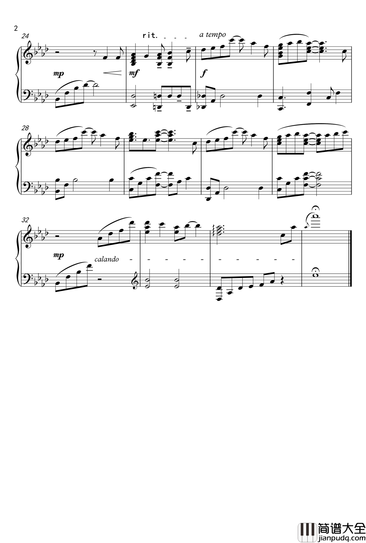 WHITE_ALBUM_钢琴谱_Piano_solo_ver._白色相簿