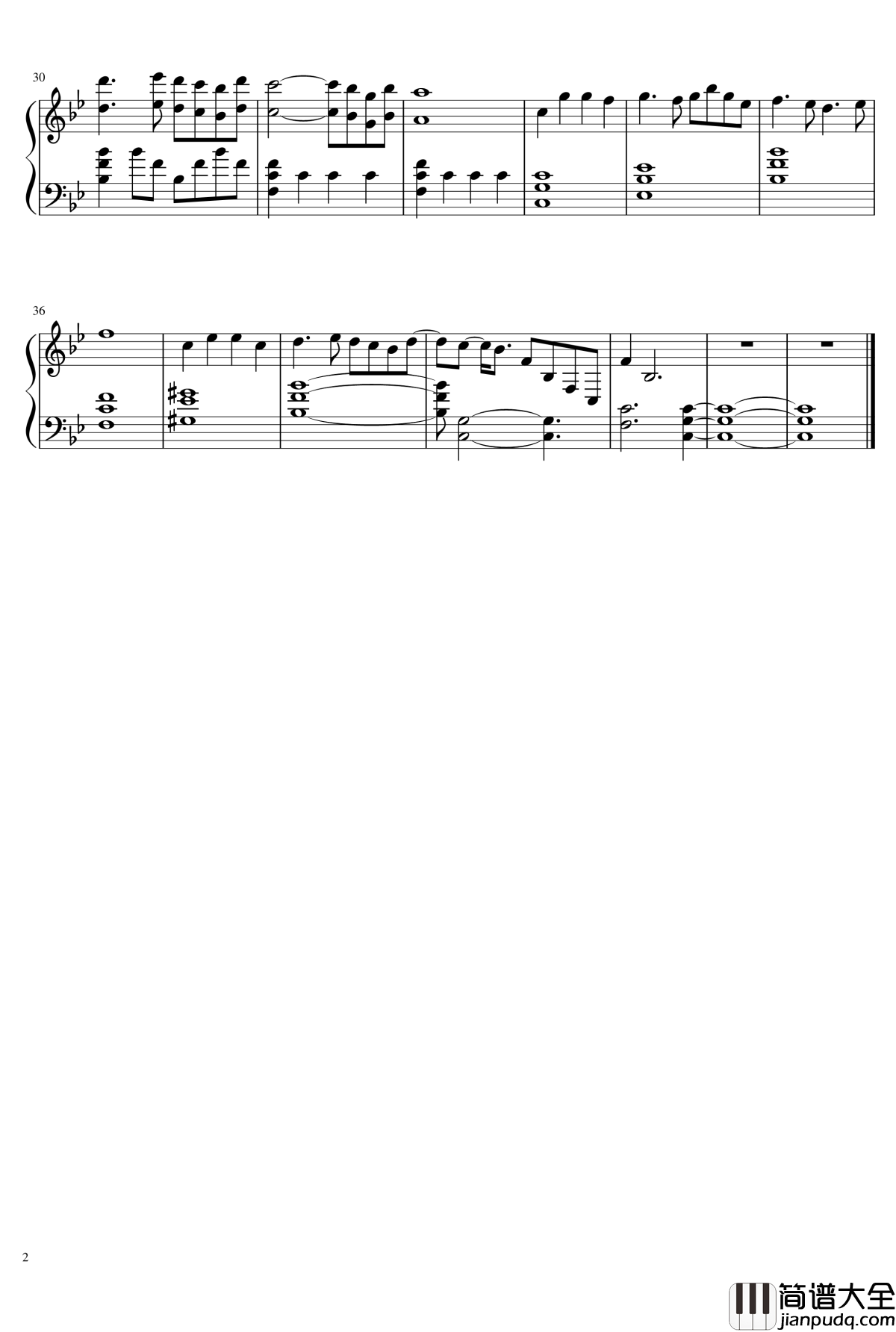 钢琴钢琴谱_跳舞的线